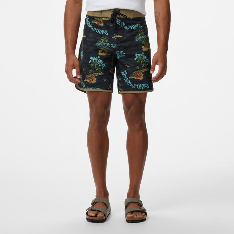 Quiksilver Surfsilk Scallop 18 Erkek Siyah Deniz Şortu