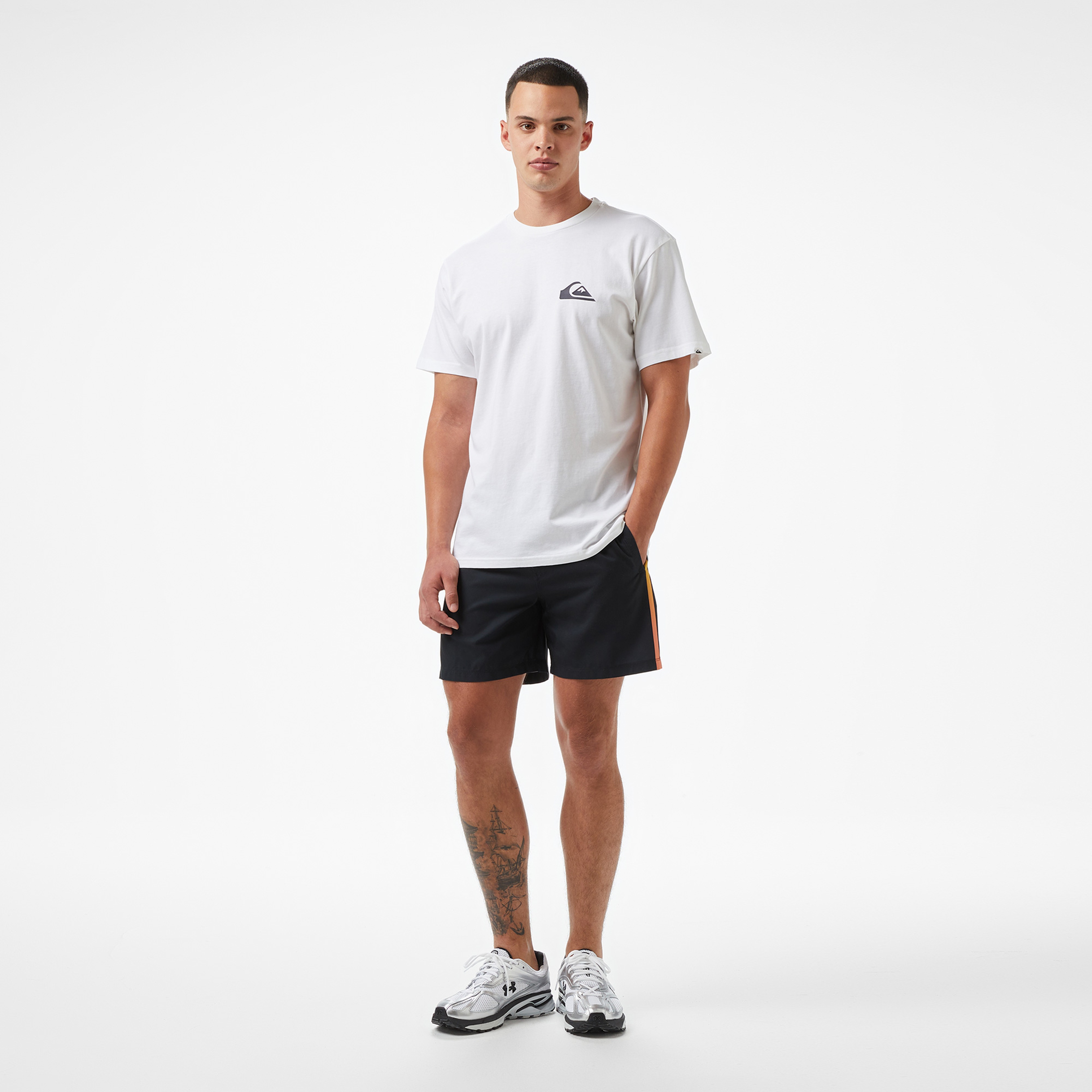 Quiksilver EV Mini Logo SS Erkek Beyaz T-Shirt