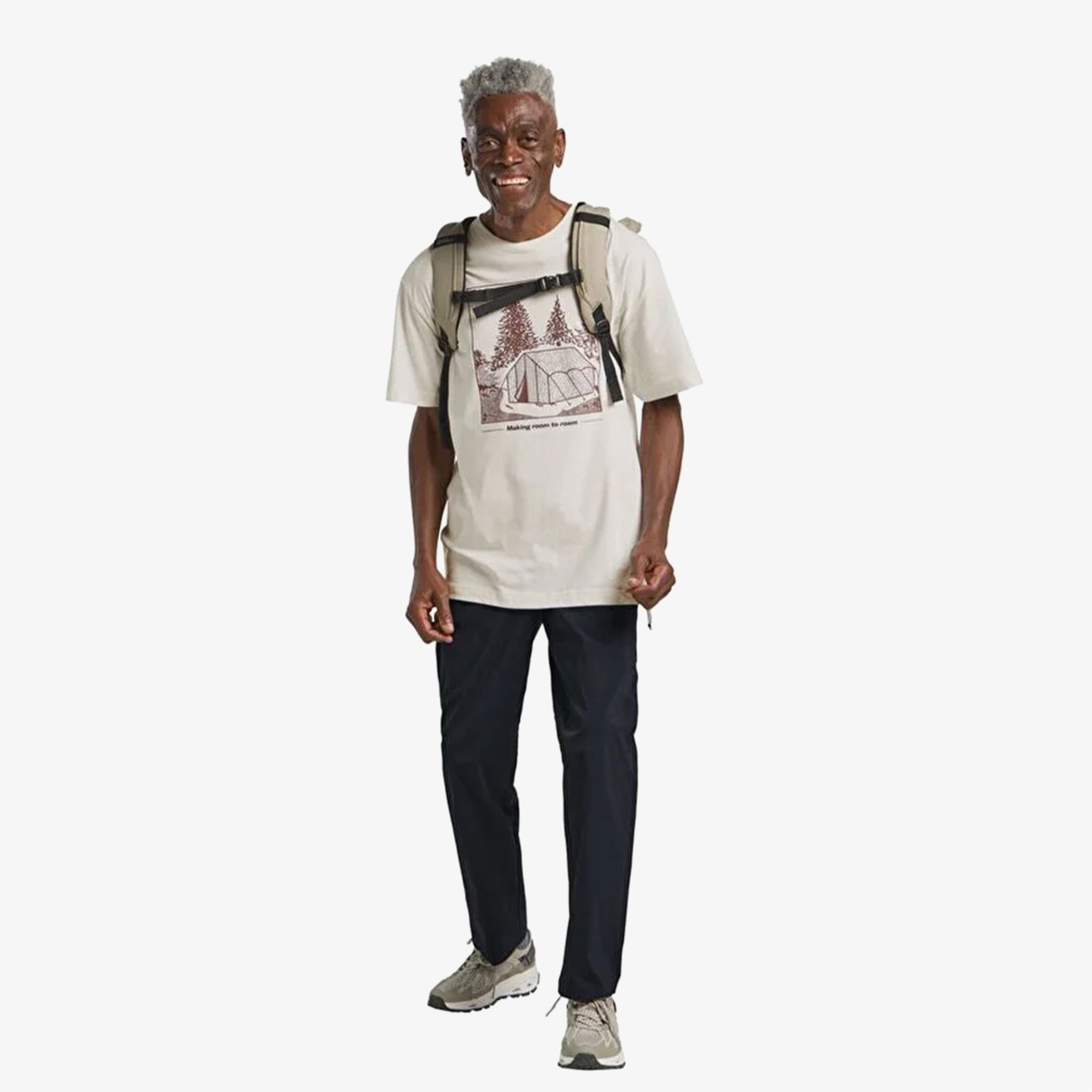 Jack Wolfskin Freeroamer Erkek Beyaz T-Shirt