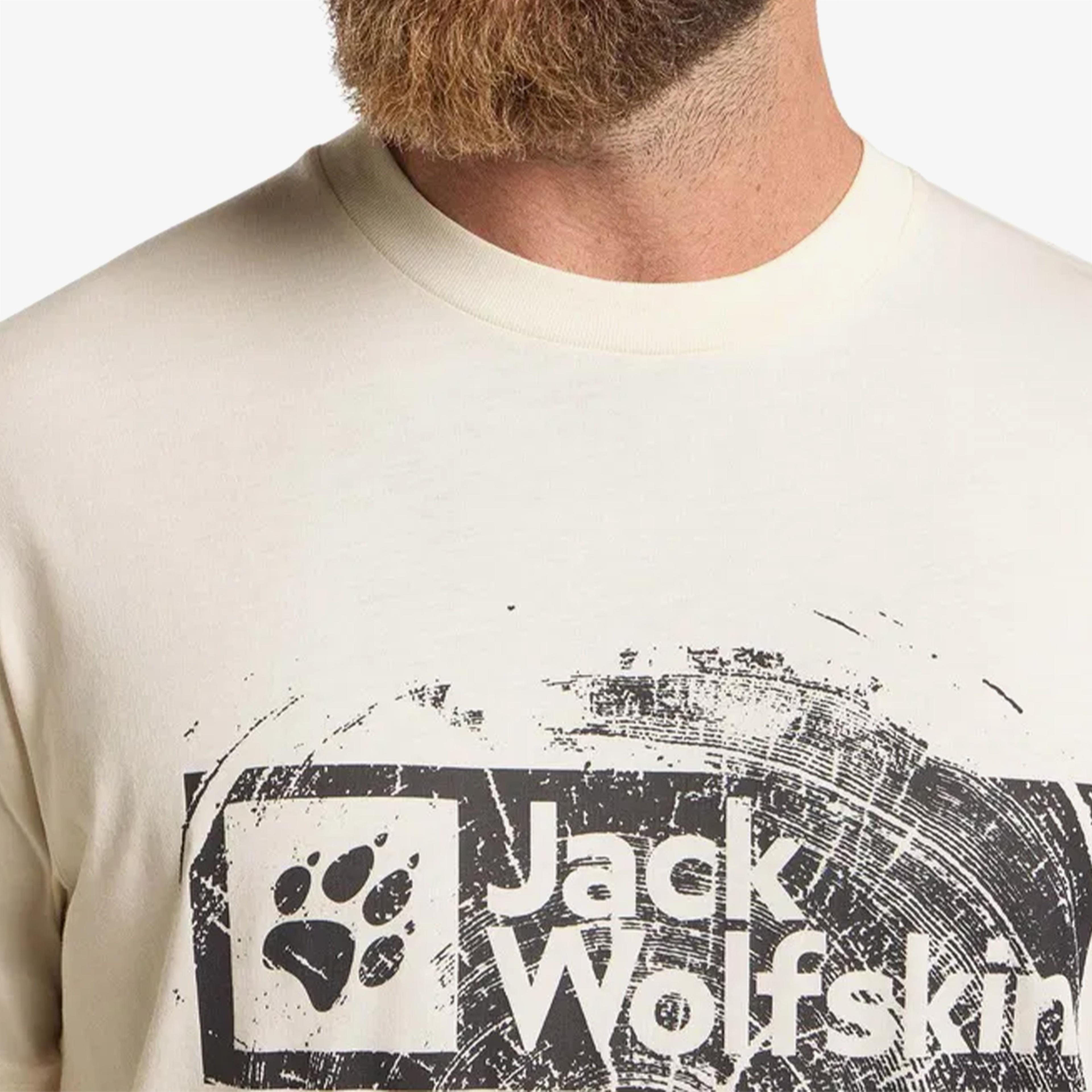 Jack Wolfskin Erkek Krem T-Shirt