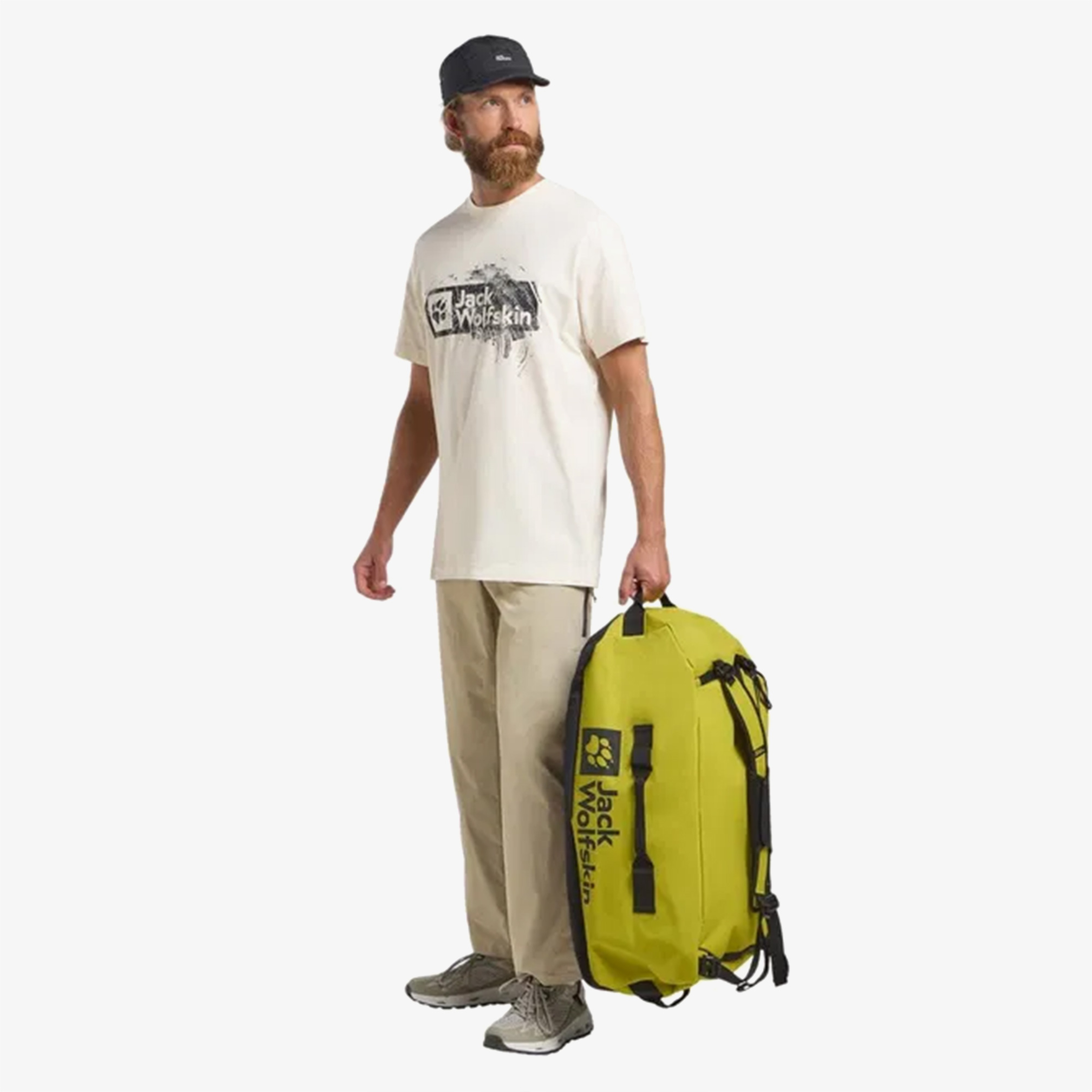 Jack Wolfskin Erkek Krem T-Shirt