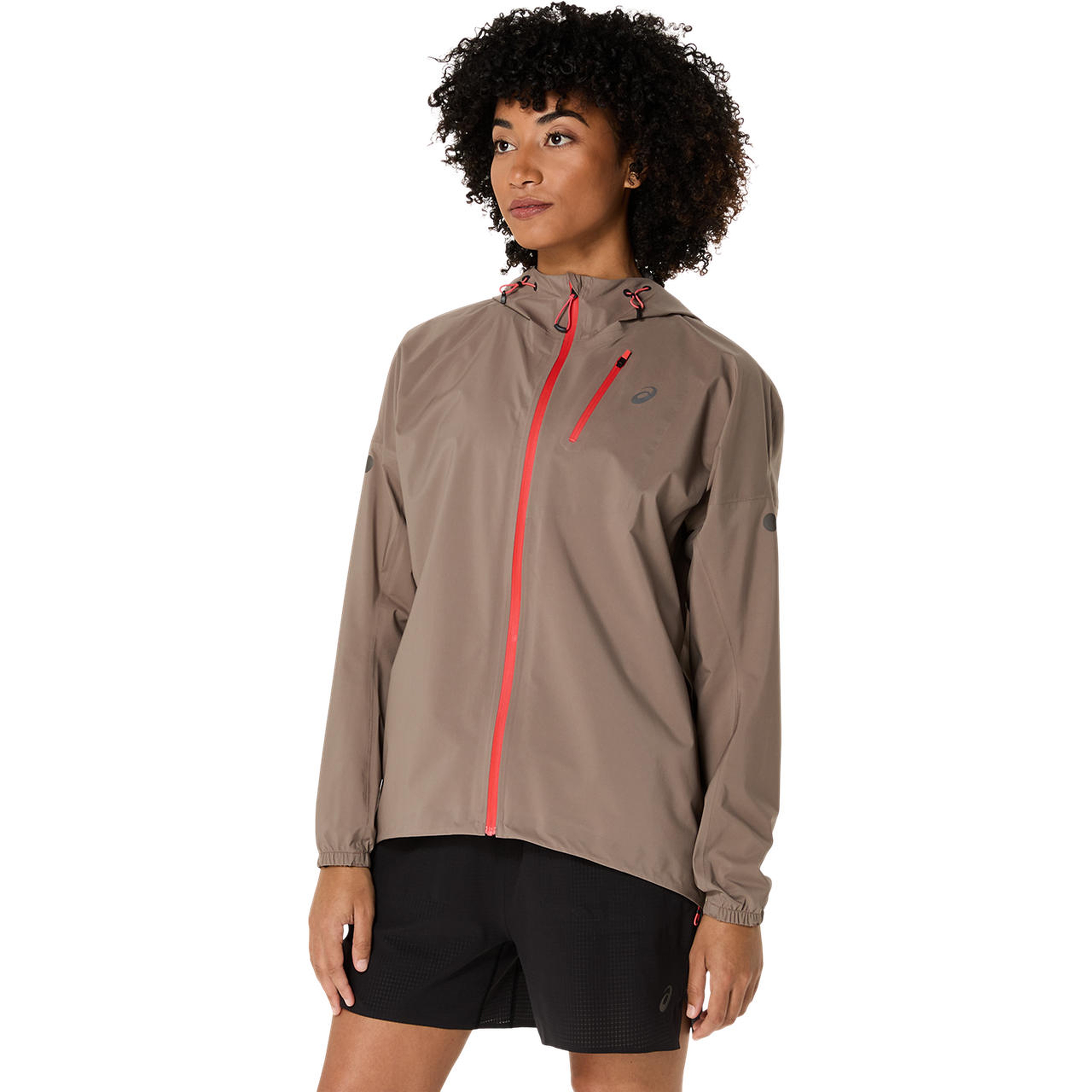 Asics Fujitrail Elite Waterproof Kadın Kahverengi Koşu Ceketi