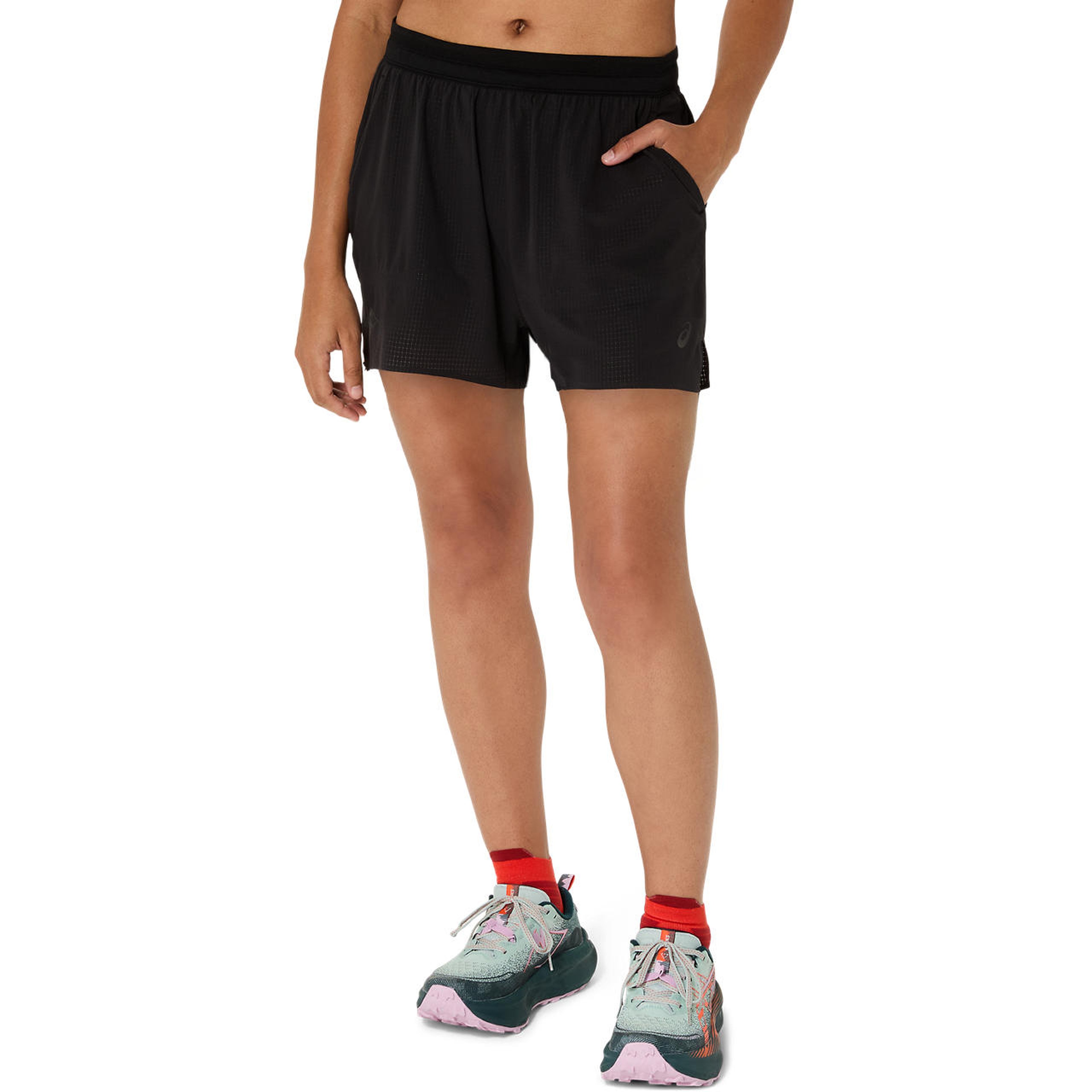 Asics Fujitrail Elite 3.5in Kadın Siyah Koşu Şortu