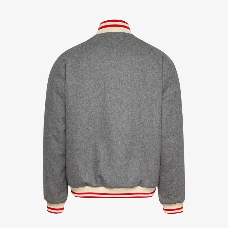 Tommy Jeans Wool Varsity Erkek Gri Ceket