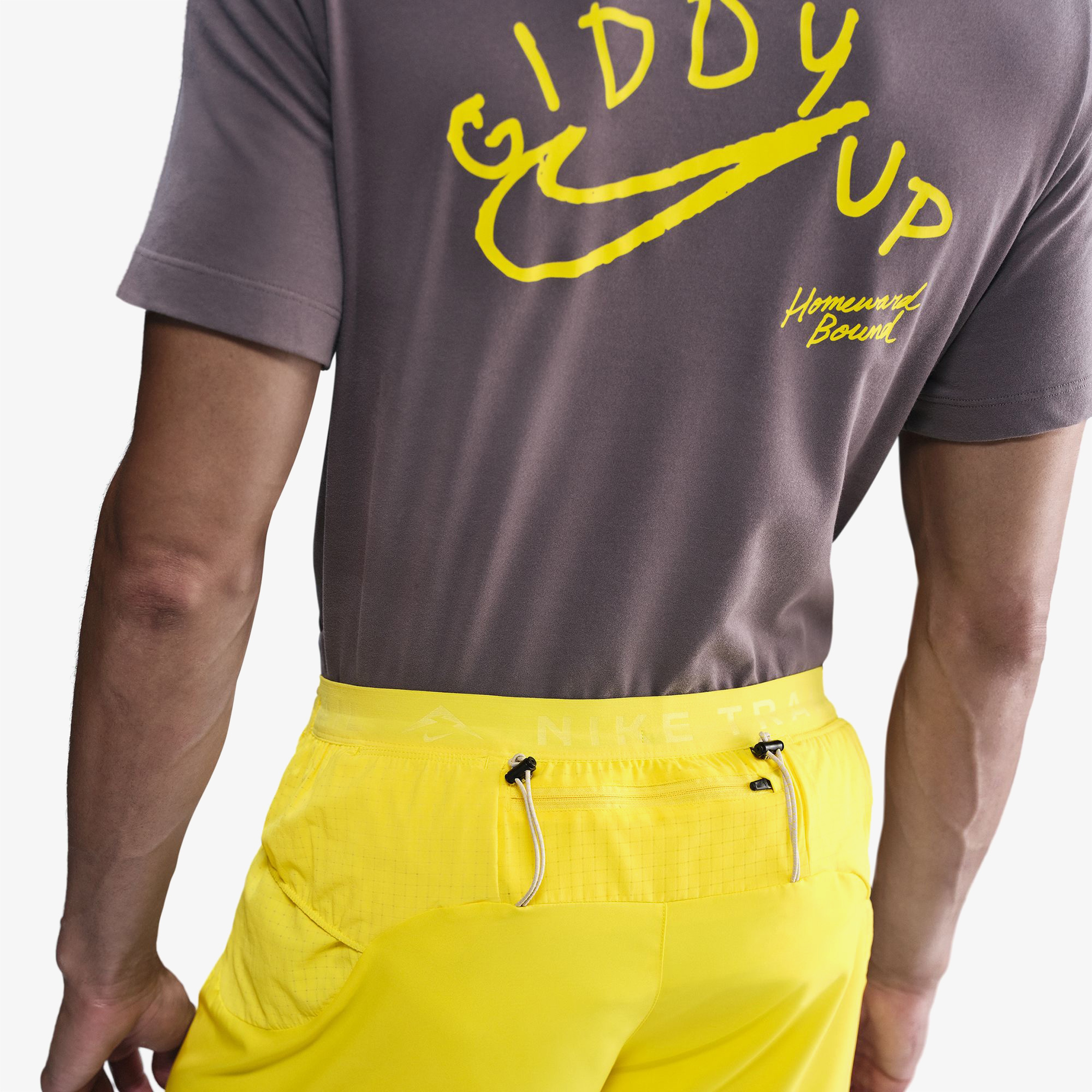 Nike Trail Second Sunrise Erkek Sarı Koşu Şortu