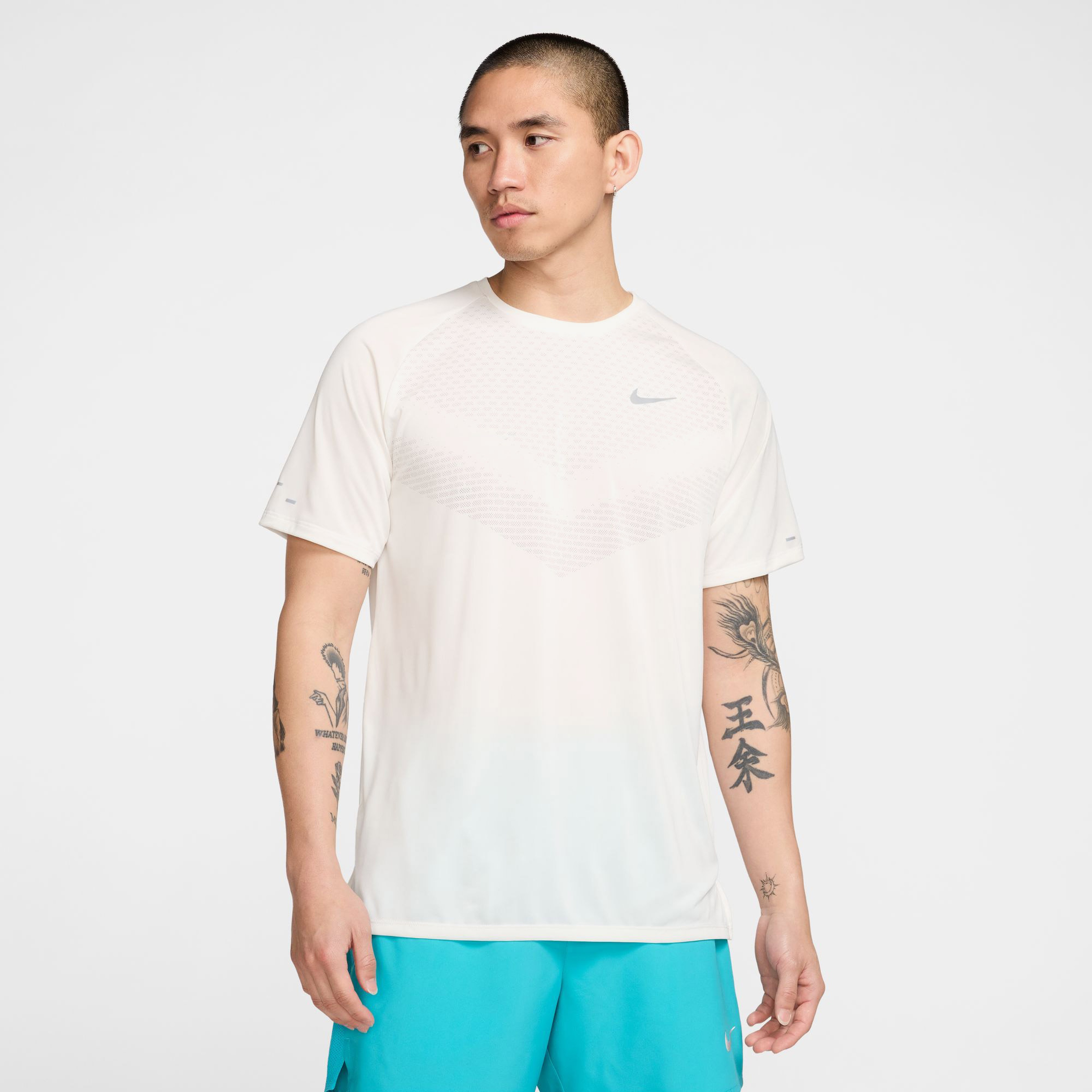 Nike Stride Erkek Beyaz Koşu T-Shirt