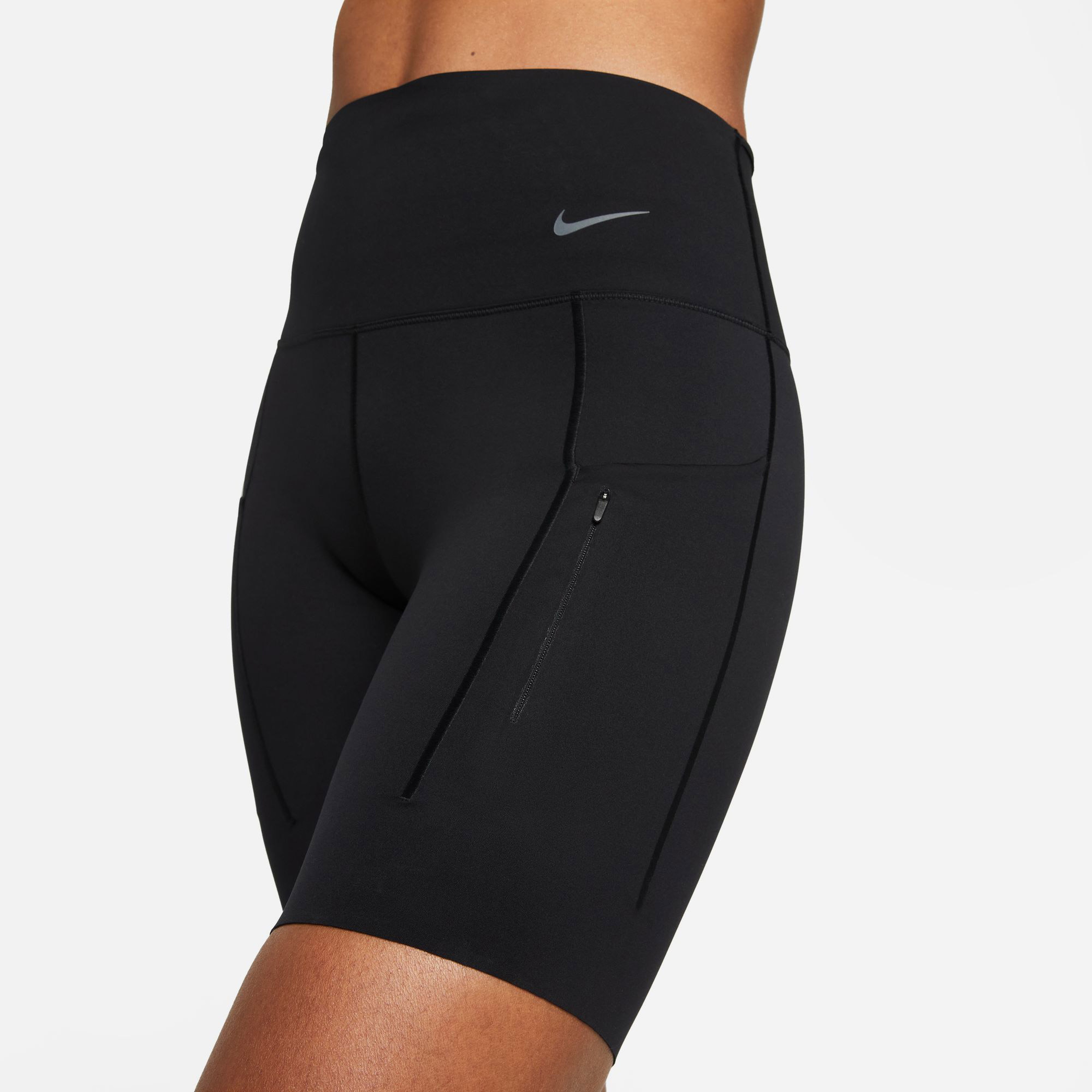 Nike Dri-Fit Go Hr 8in Kadın Siyah Tayt