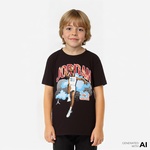 Jordan Customized Air Big Digi Çocuj Siyah T-Shirt