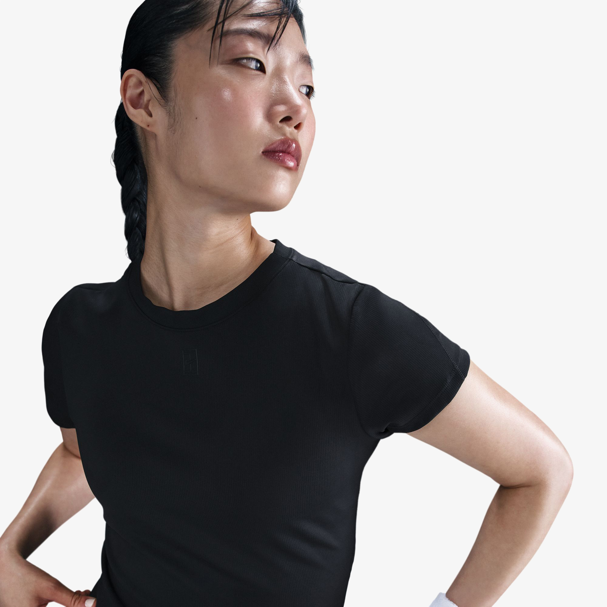 Nike Court Advantage Kadın Siyah Tenis T-Shirt