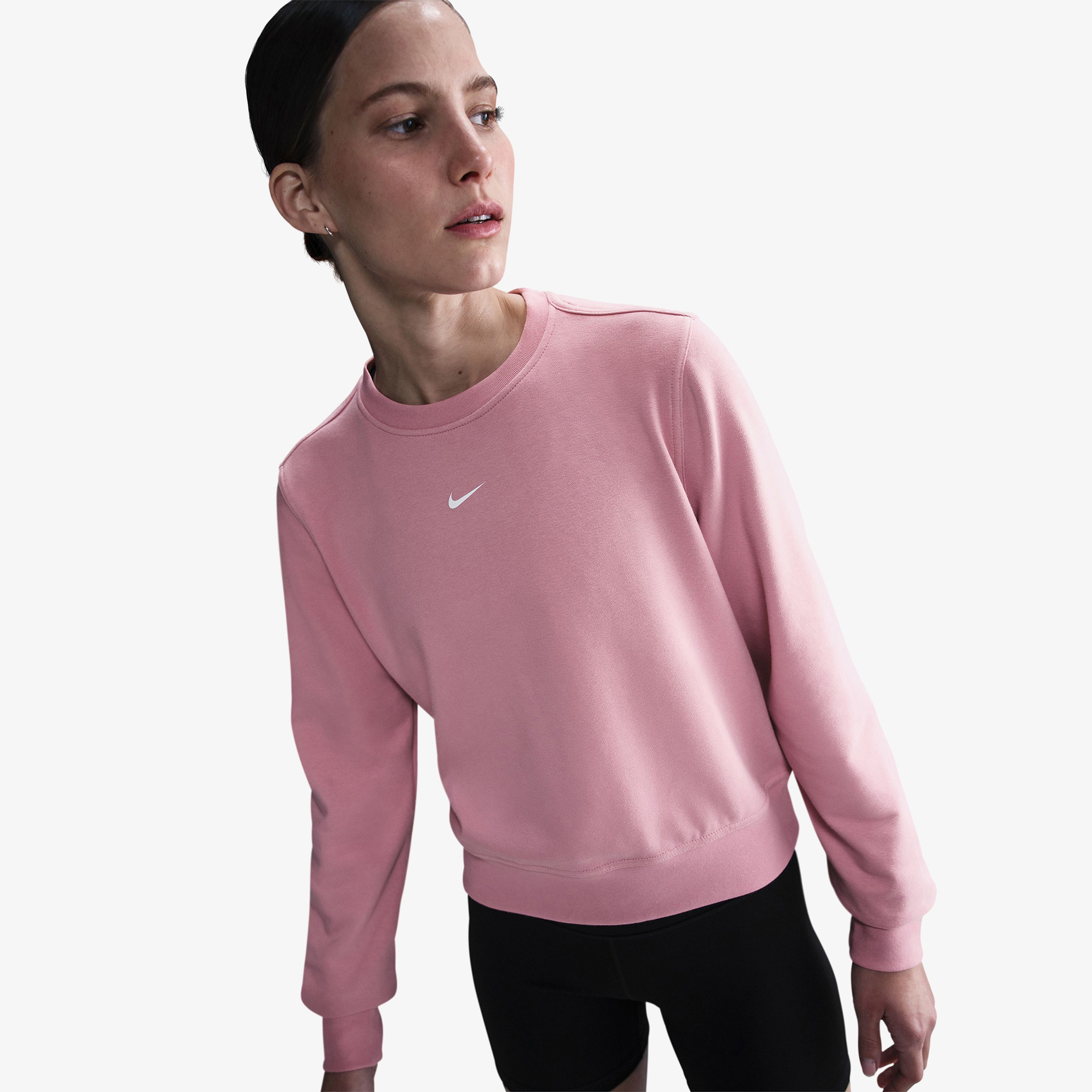 Nike One Dri-Fit Crew Kadın Pembe Sweatshirt