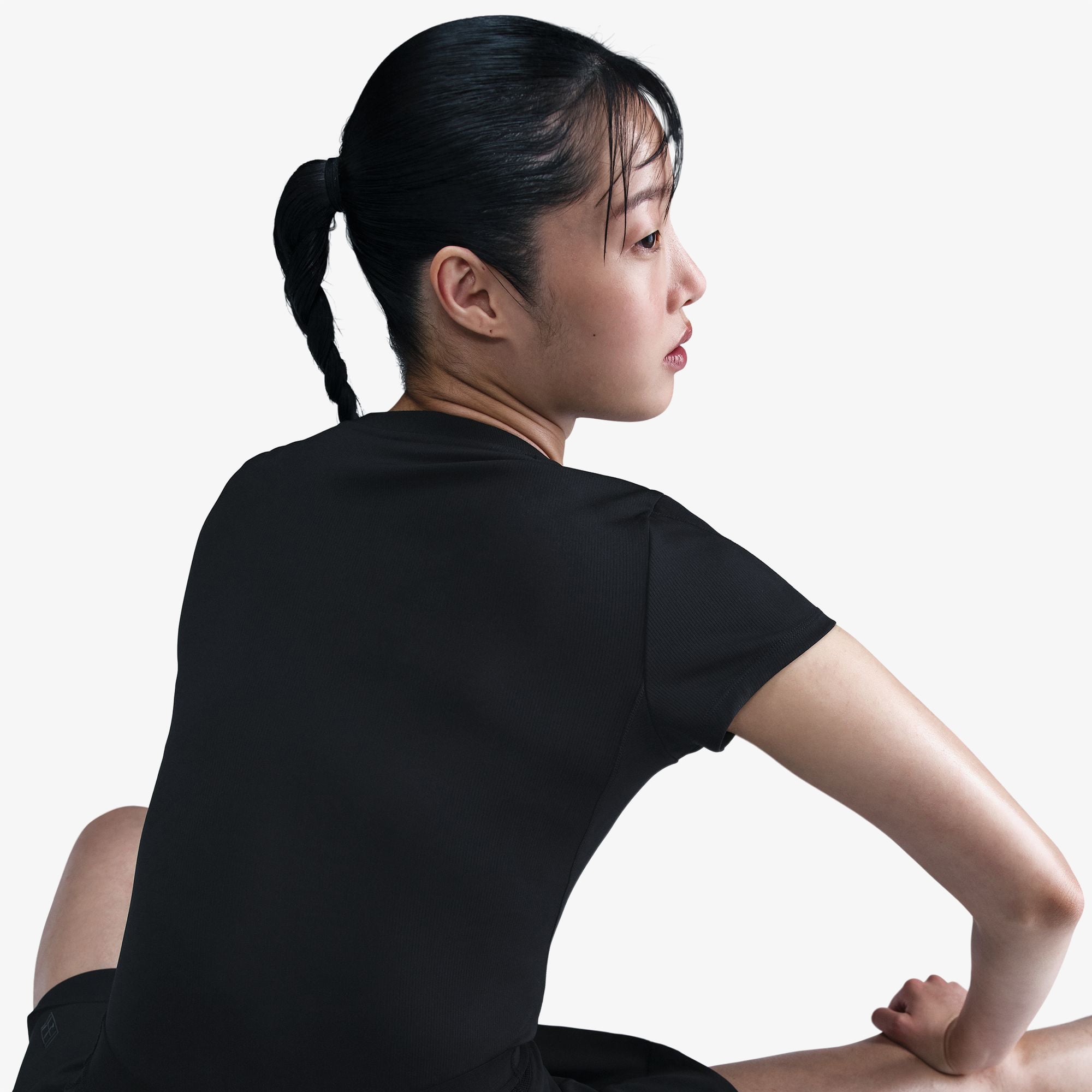 Nike Court Advantage Kadın Siyah Tenis T-Shirt