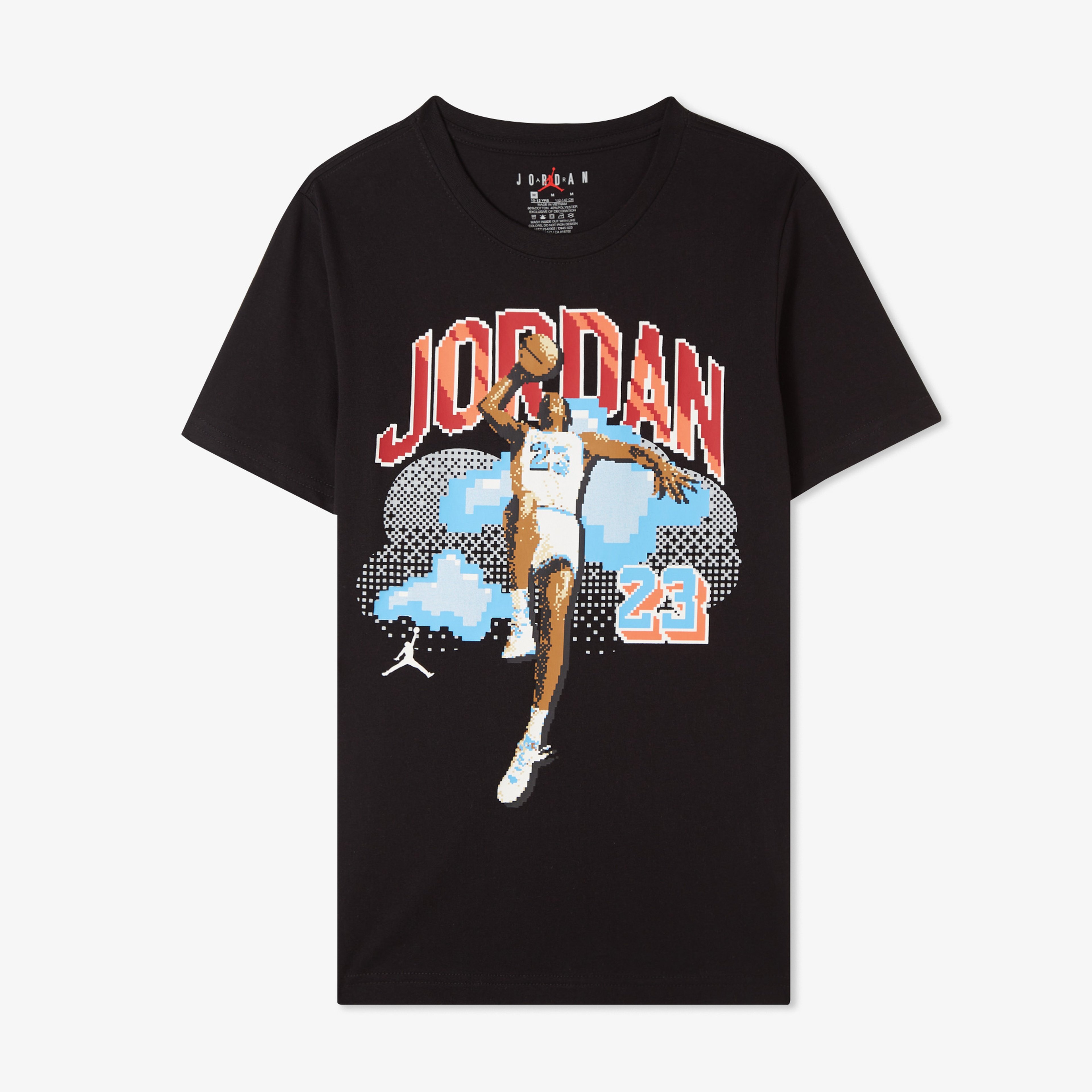 Jordan Customized Air Big Digi Çocuj Siyah T-Shirt