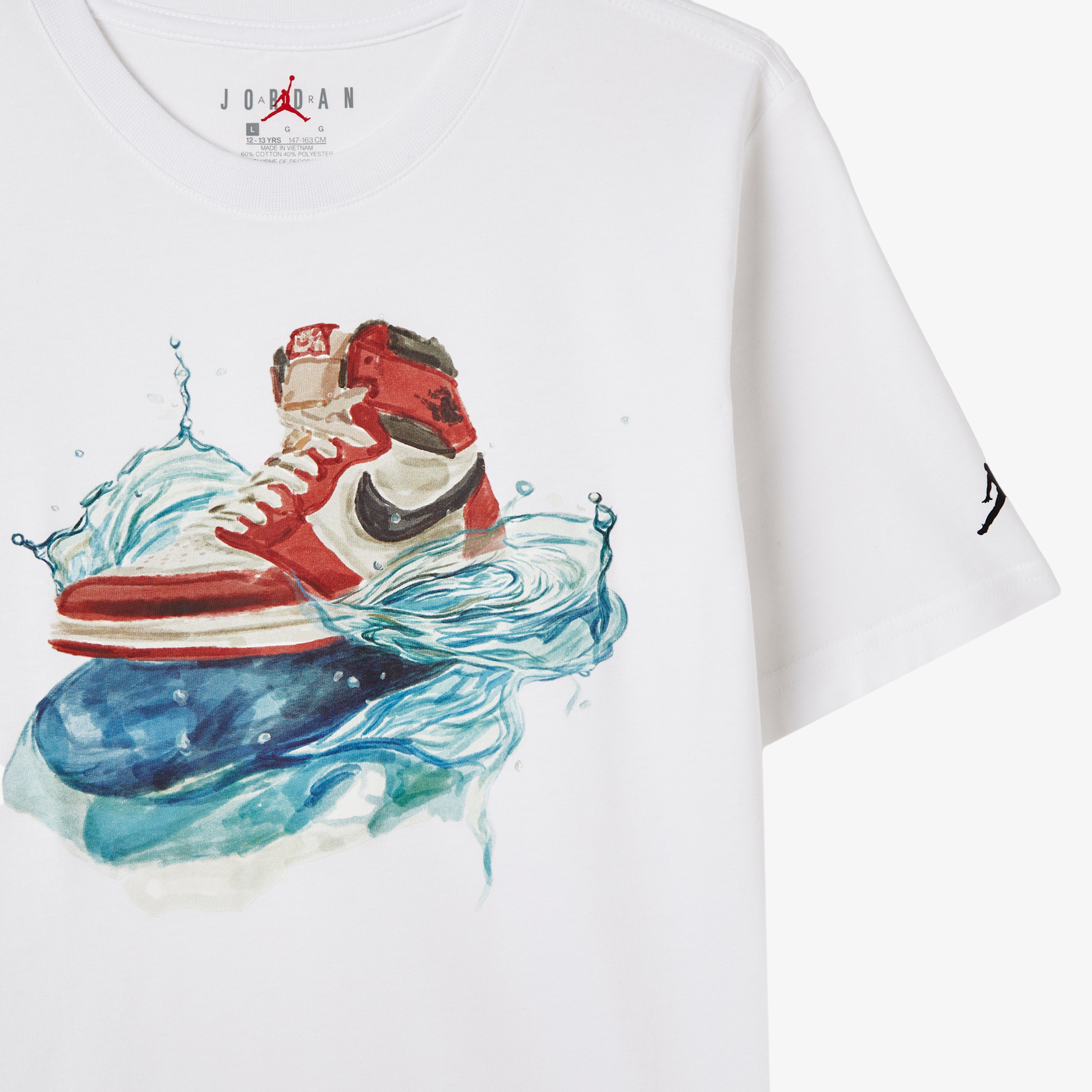 Jordan Aj1 Wave Çocuk Beyaz T-Shirt