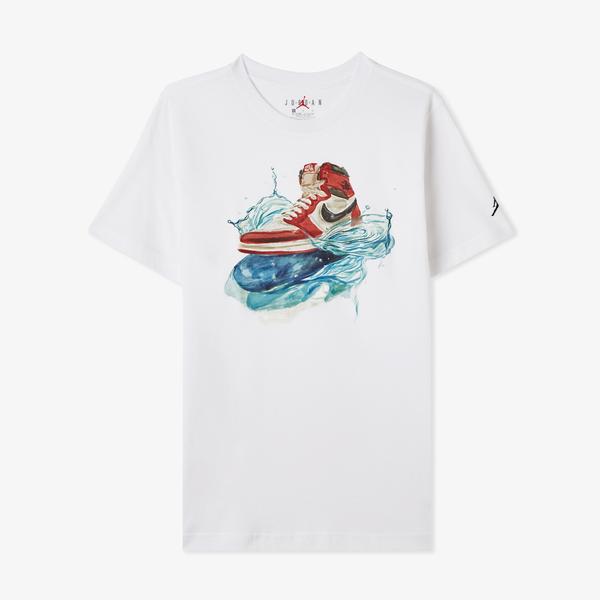 Jordan Aj1 Wave Çocuk Beyaz T-Shirt