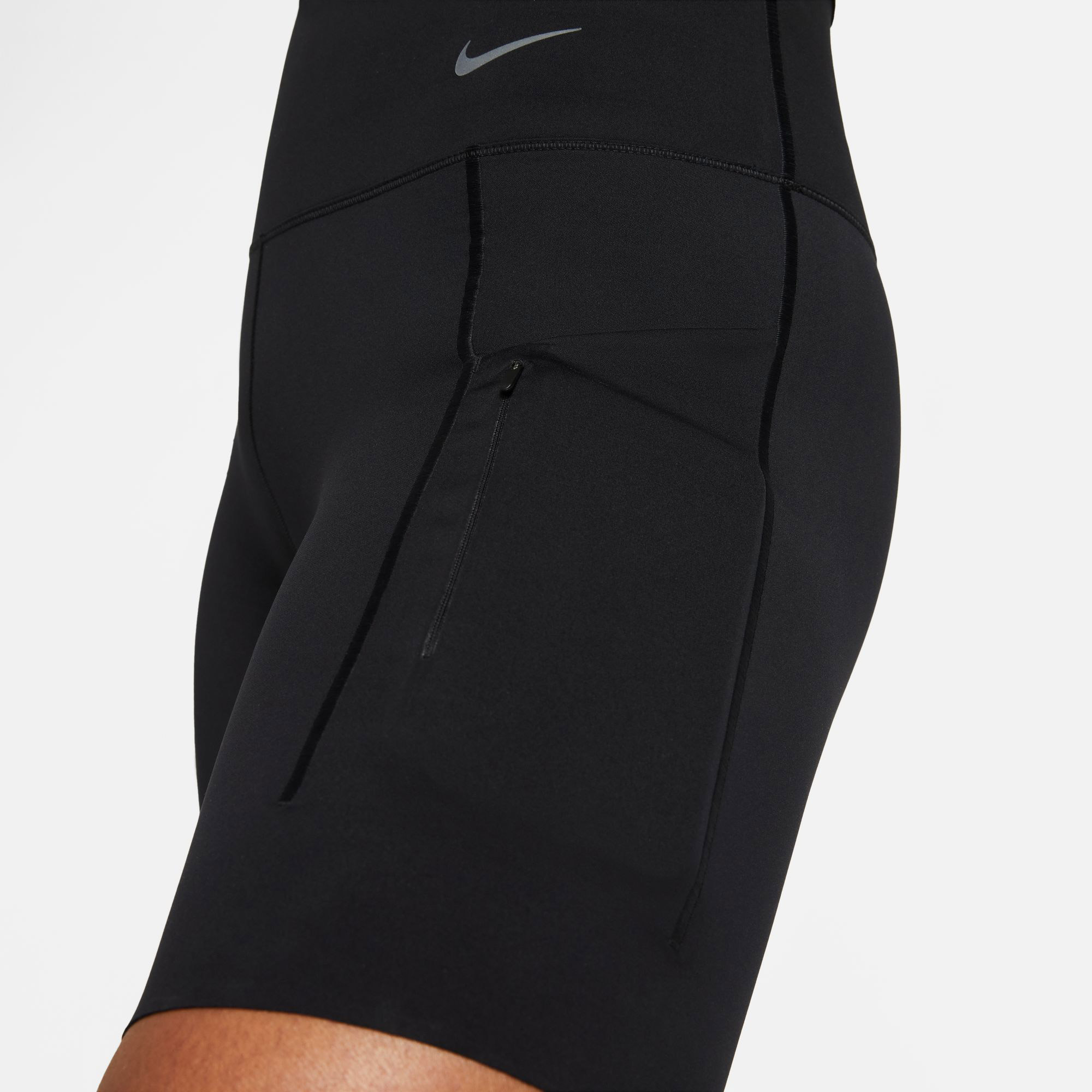 Nike Dri-Fit Go Hr 8in Kadın Siyah Tayt