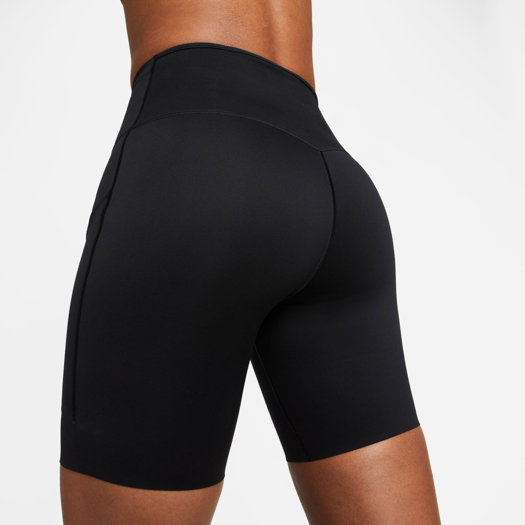 Nike Dri-Fit Go Hr 8in Kadın Siyah Tayt