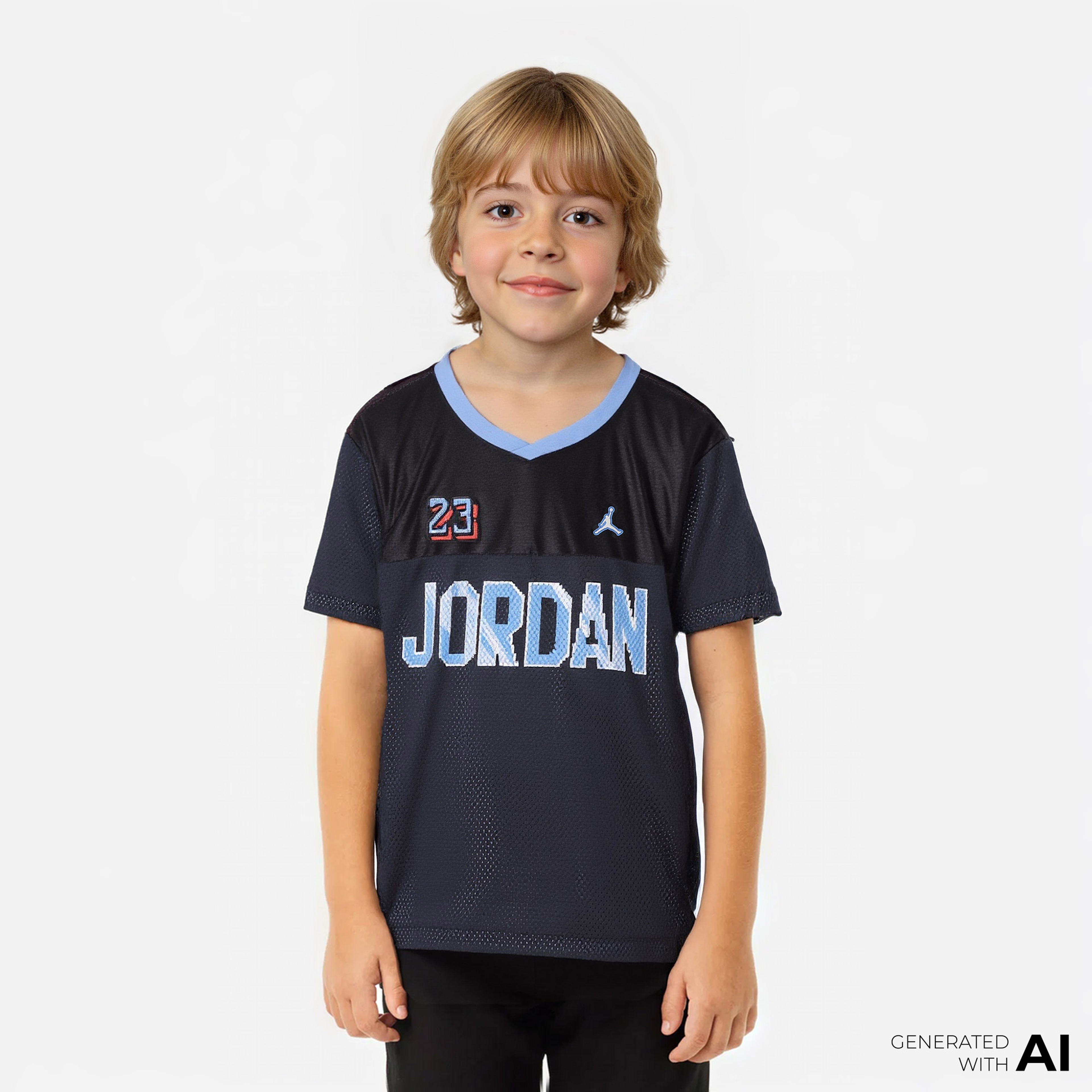 Jordan Jdb Customized Air Soccer Jersey Çocuk Siyah T-Shirt