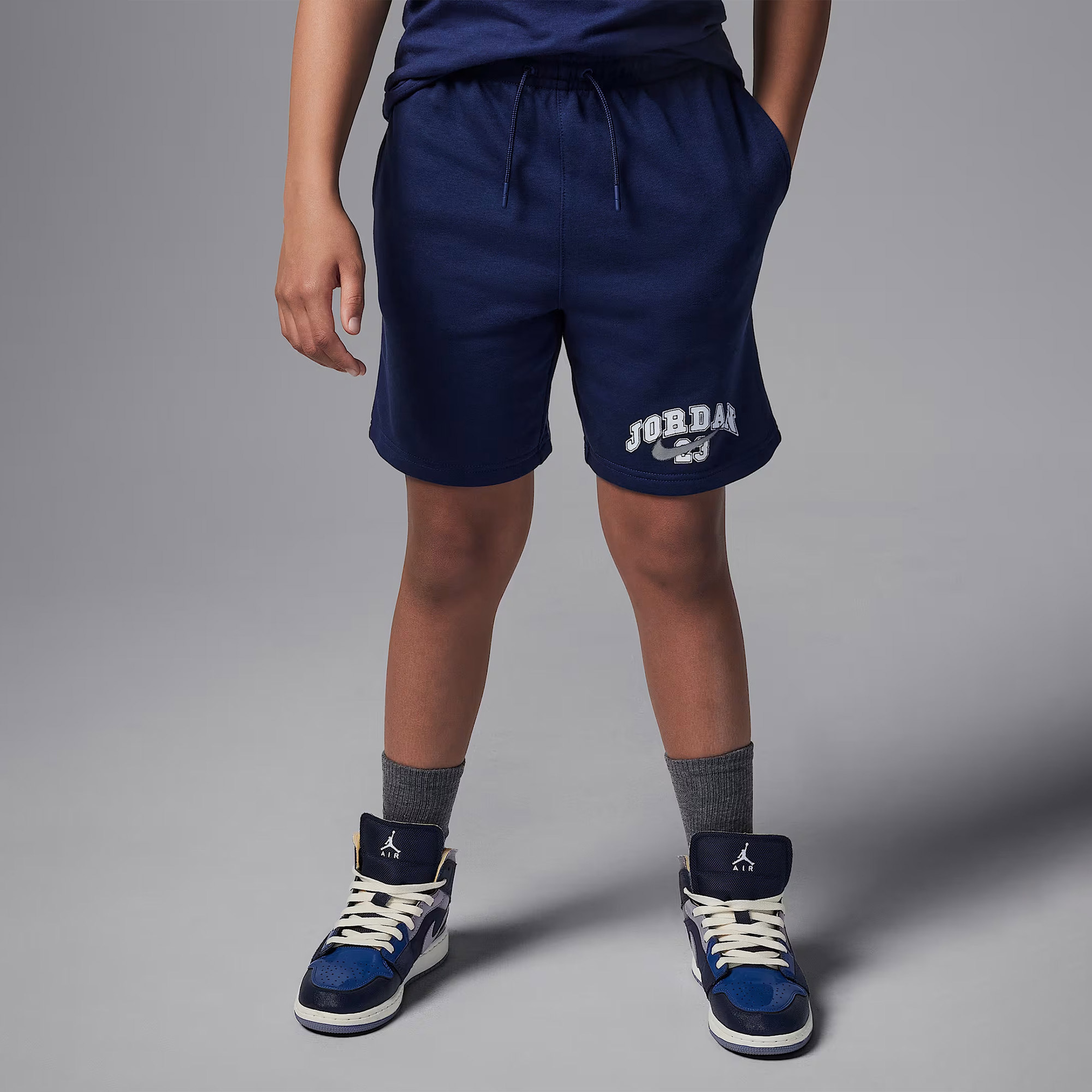 Jordan MVP French Terry S Çocuk Siyah Şort
