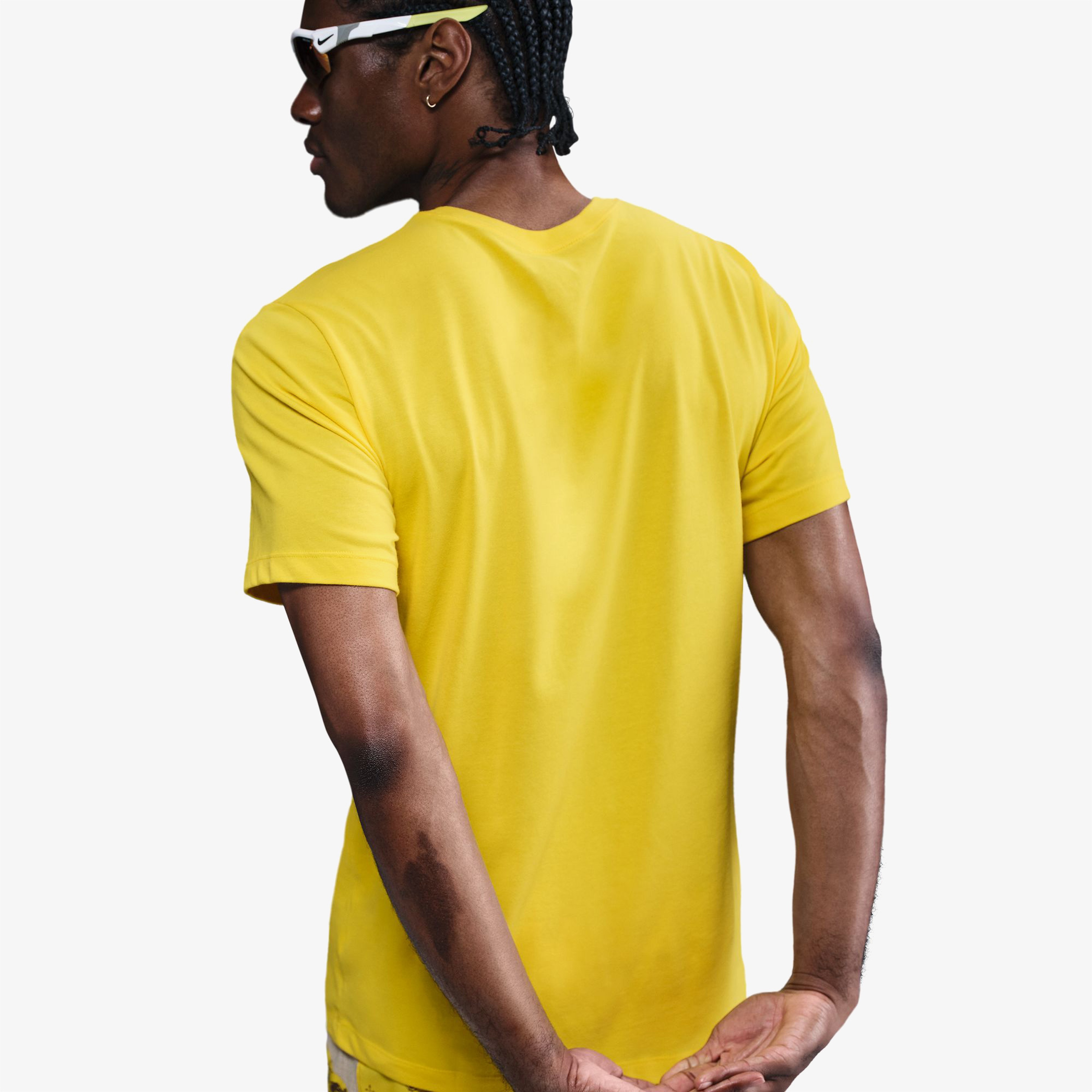 Nike Dri-Fit Erkek Sarı Koşu T-Shirt