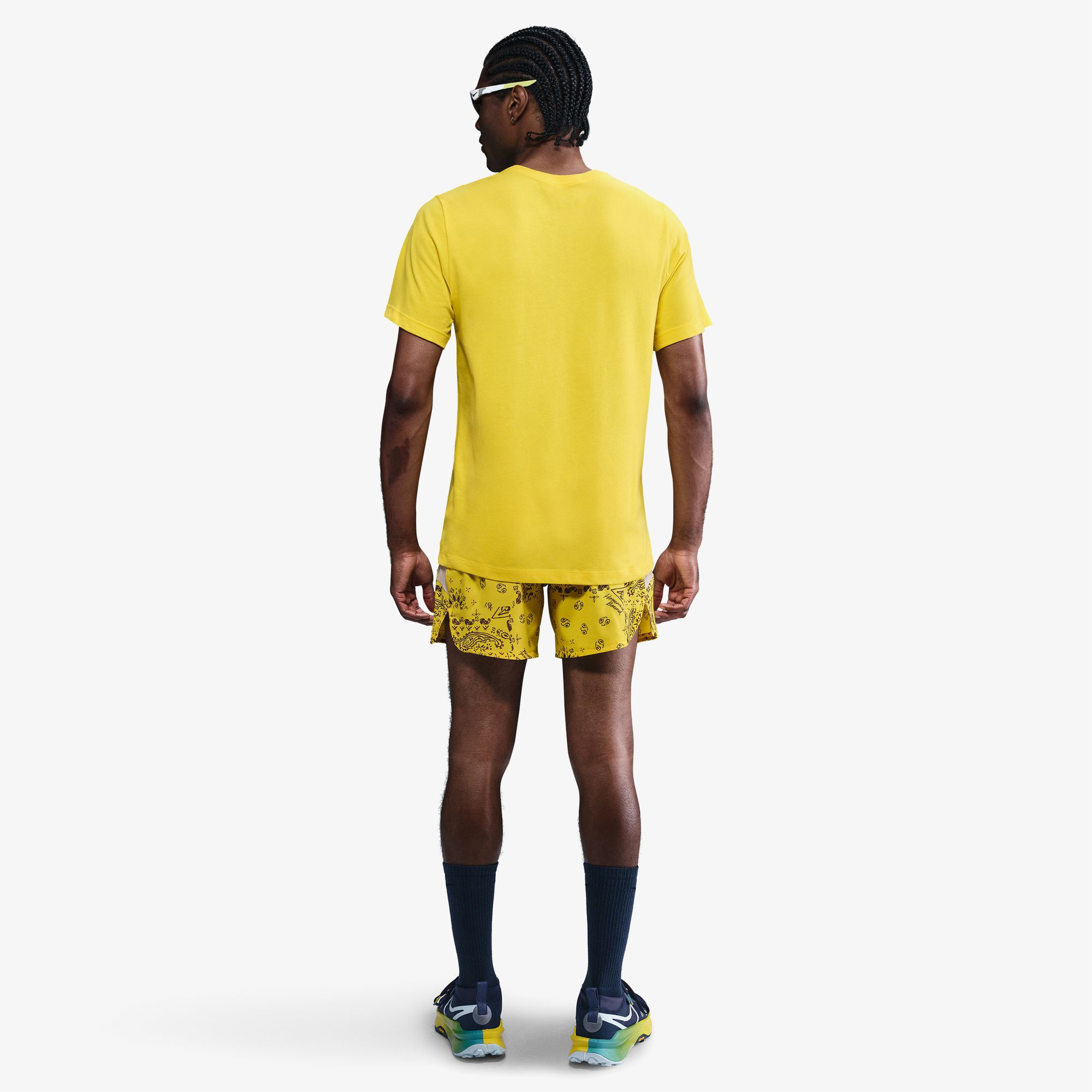 Nike Dri-Fit Erkek Sarı Koşu T-Shirt