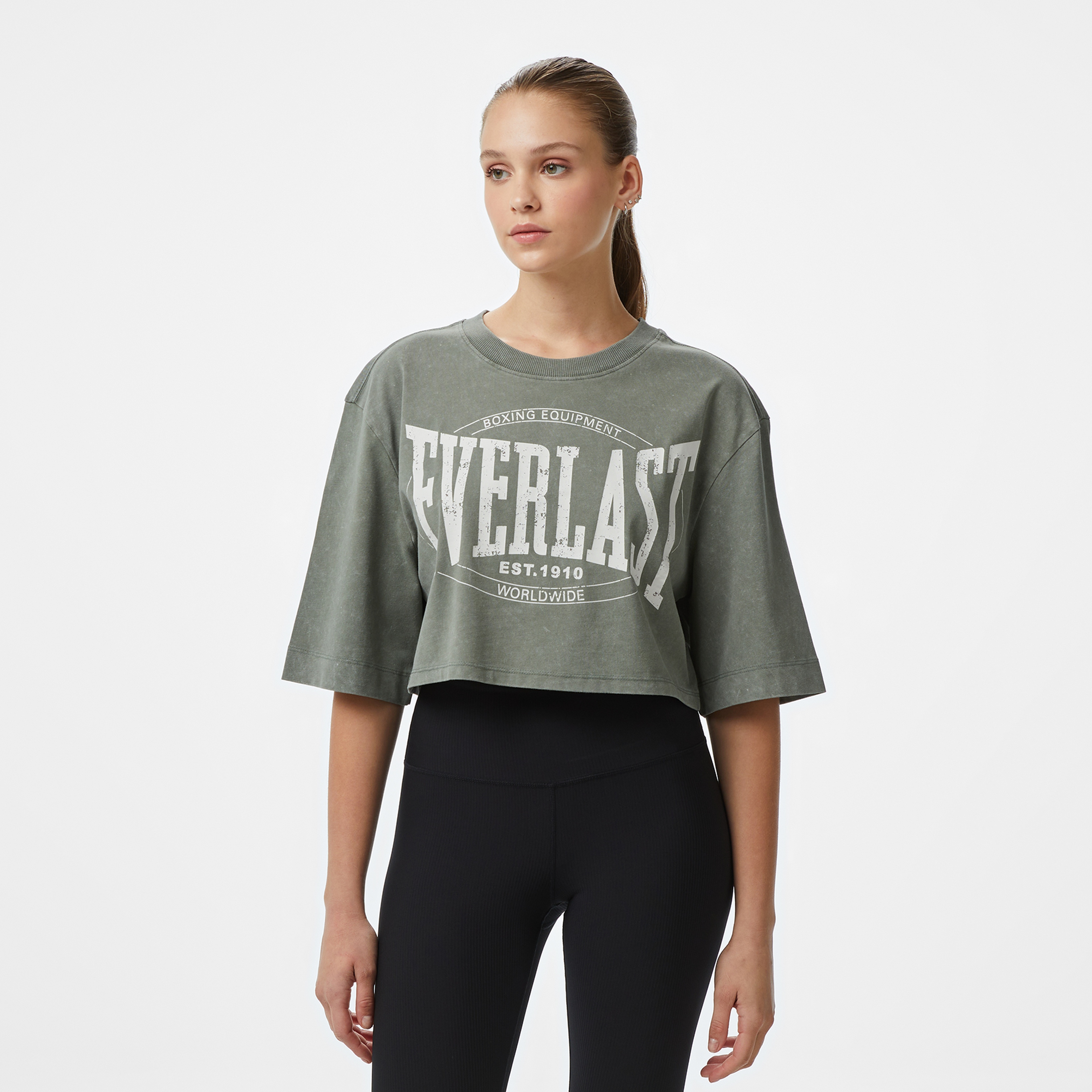 Everlast Authentic Boxing Kadın Haki Crop