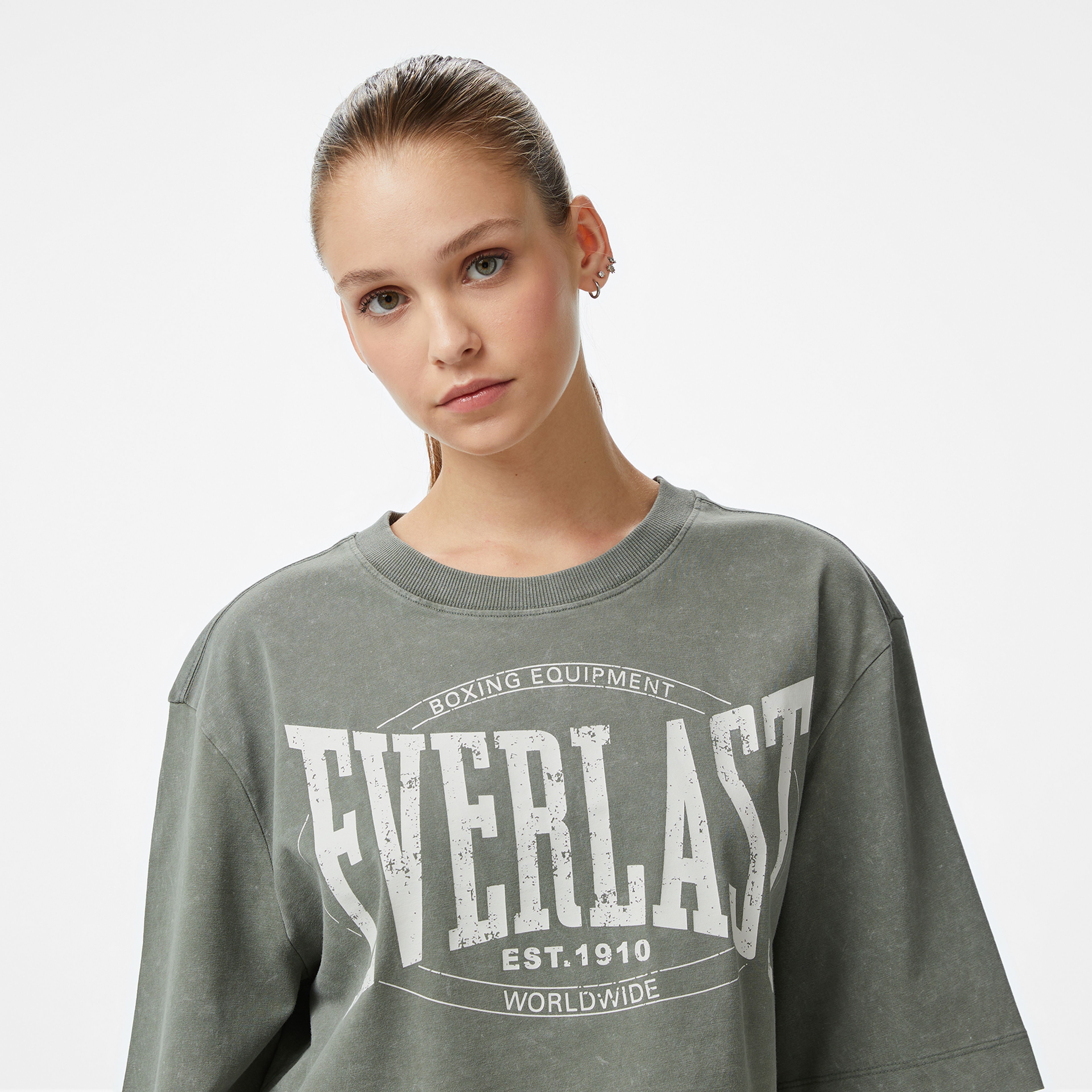 Everlast Authentic Boxing Kadın Haki Crop