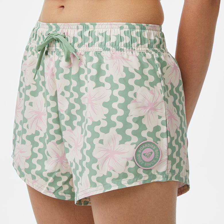 Roxy No Bad Waves Kadın Yeşil Deniz Şortu