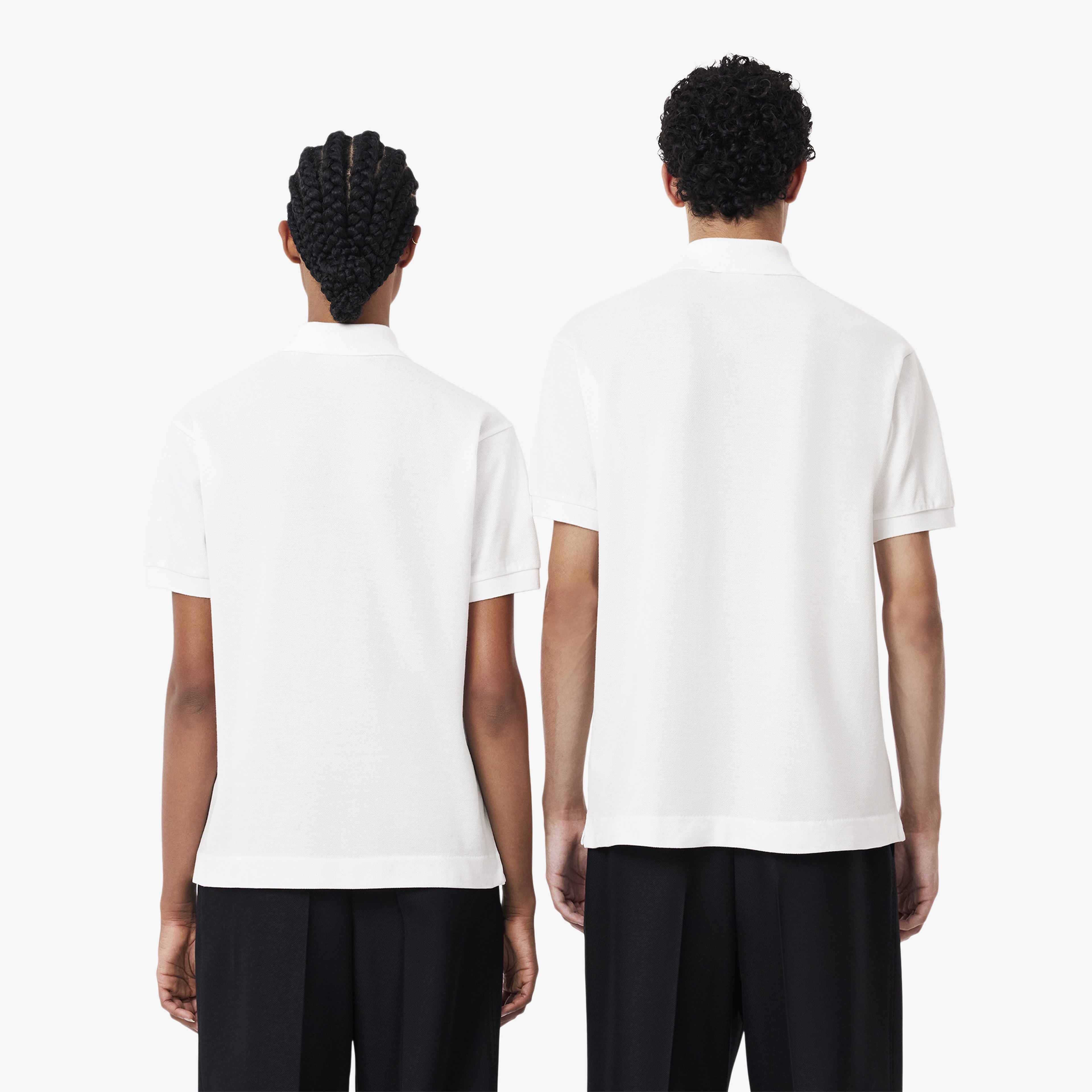 FW24 RUNWAY L.12.12 Unisex Classic Fit Baskılı Beyaz Polo