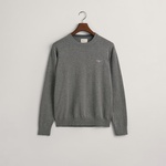 Gant Erkek Gri Regular Fit Bisiklet Yaka Kazak