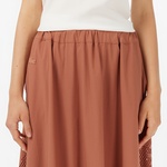 Kadın Flare Fit Kahverengi Etek