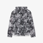 Erkek Kapüşonlu Baskılı Siyah Ceket