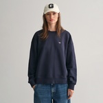 GANT Kadın Lacivert Relaxed Fit Bisiklet Yaka Sweatshirt