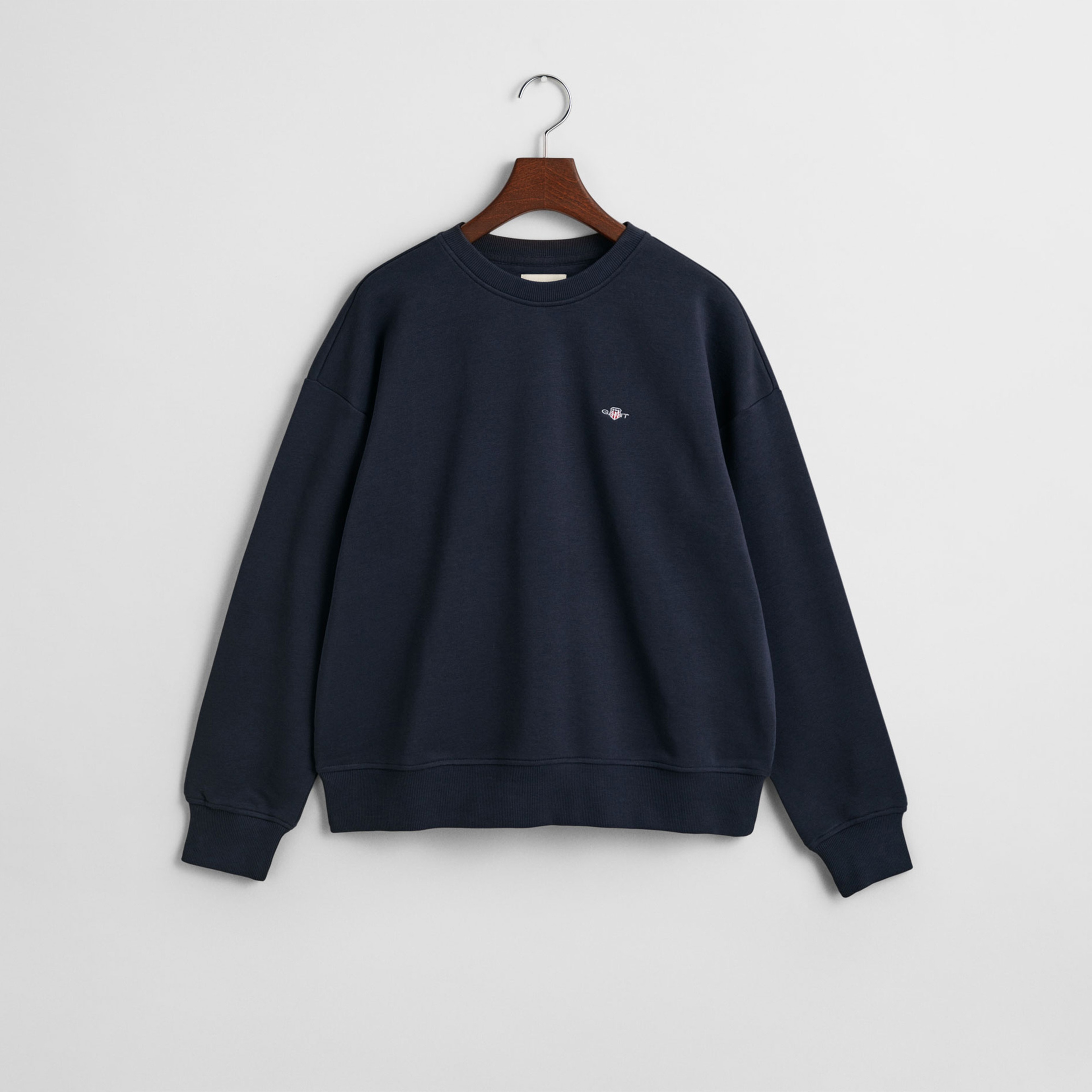 GANT Kadın Lacivert Relaxed Fit Bisiklet Yaka Sweatshirt