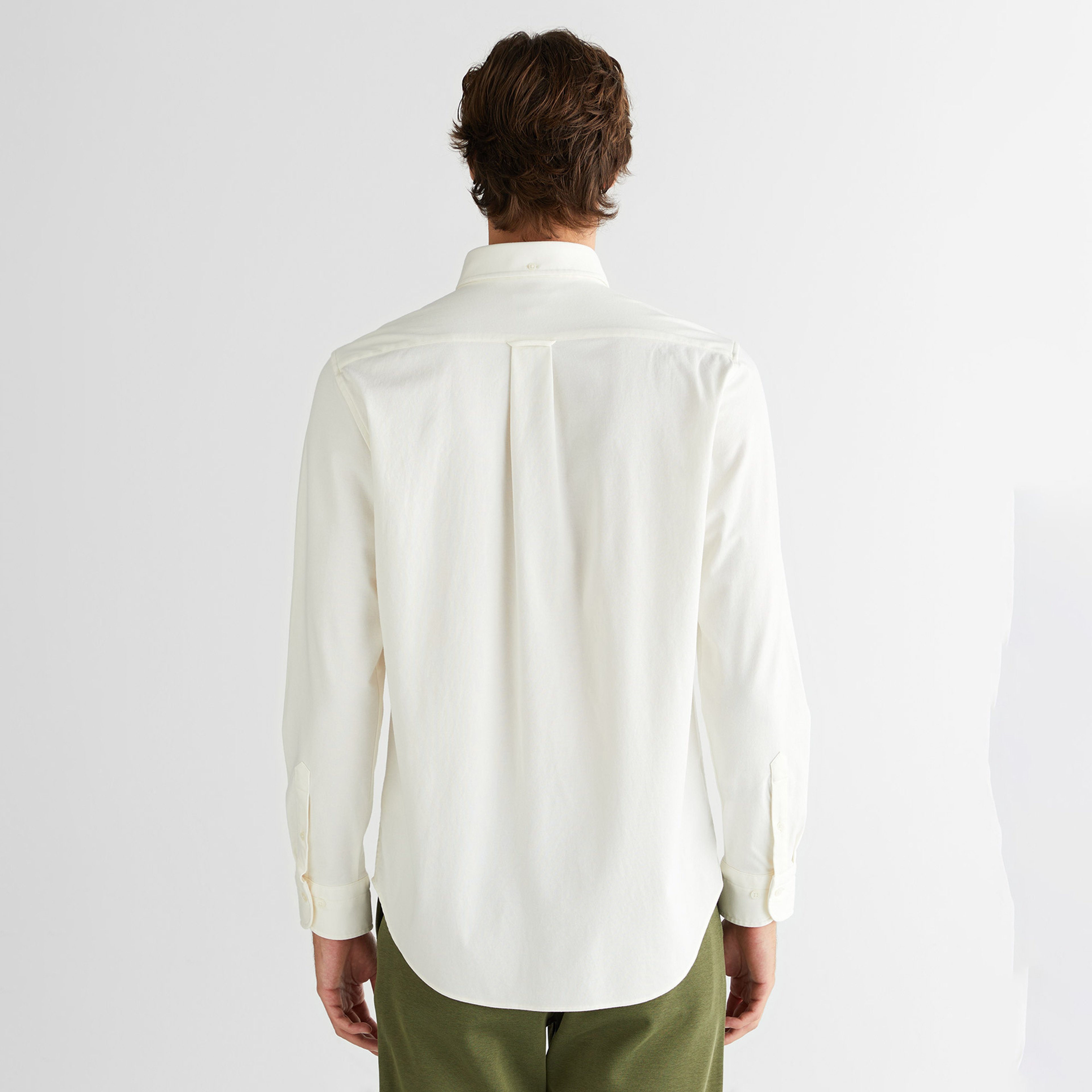 Gant Erkek Krem Regular Fit Düğmeli Yaka Gömlek