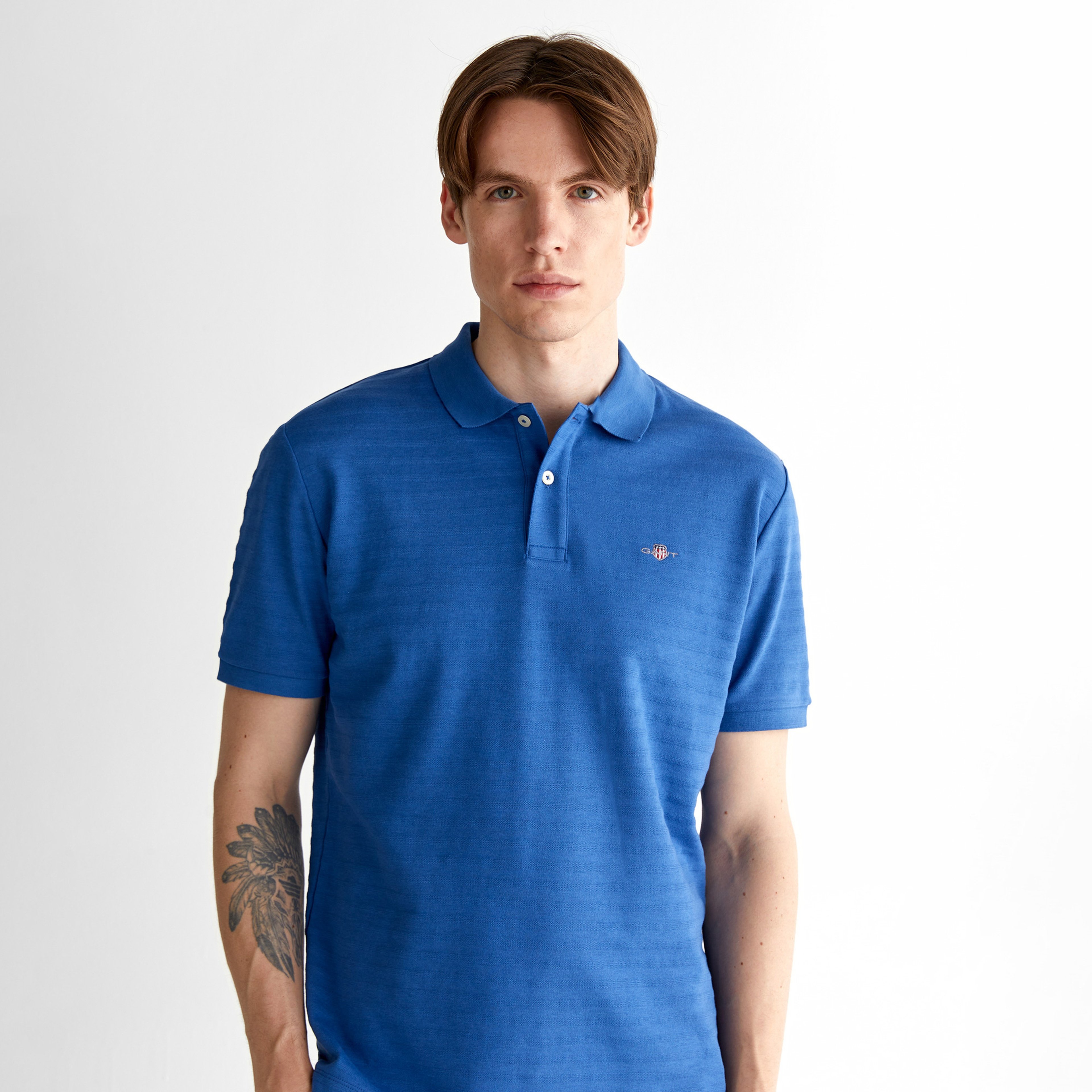 GANT Erkek Lacivert Regular Fit Çizgili Polo