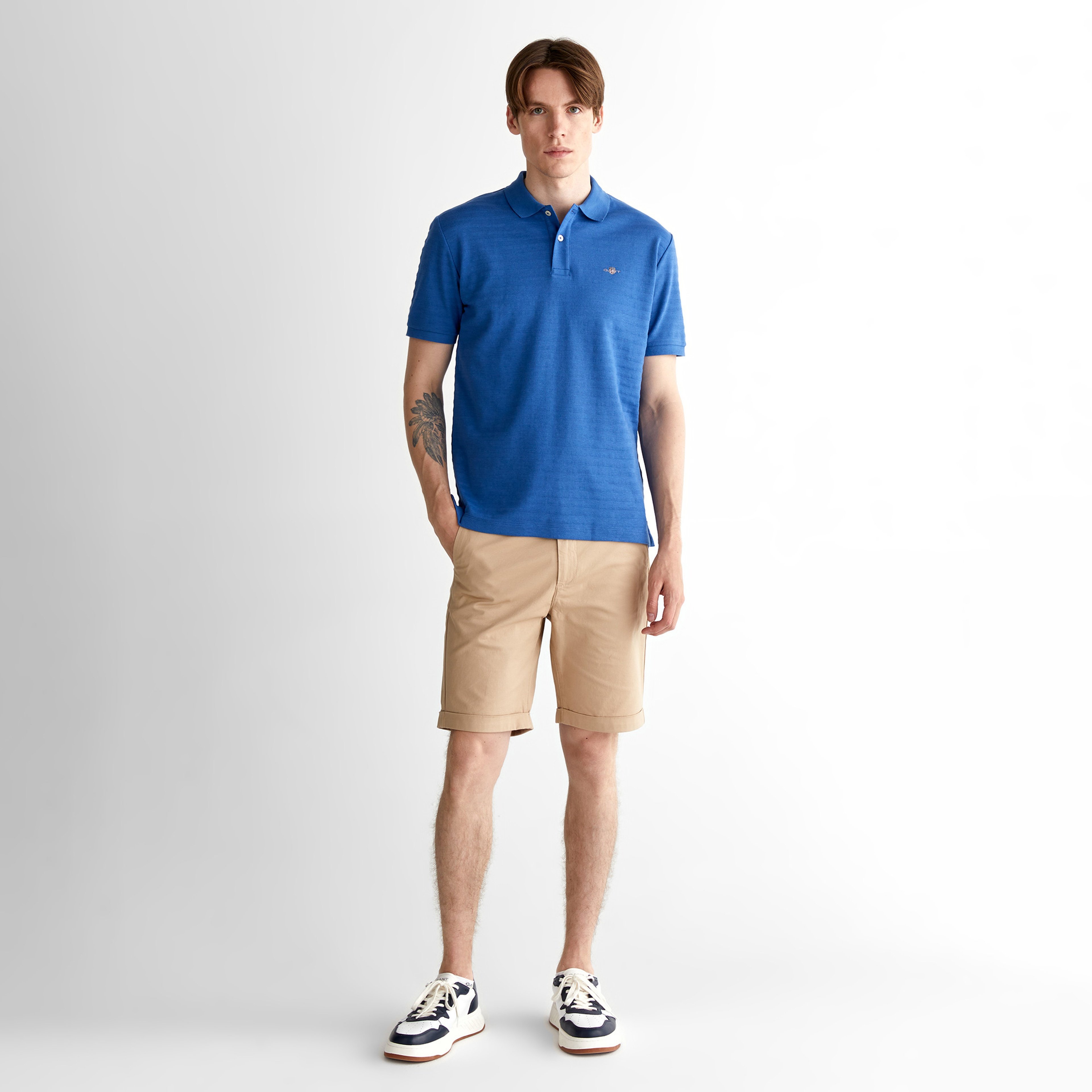 GANT Erkek Lacivert Regular Fit Çizgili Polo