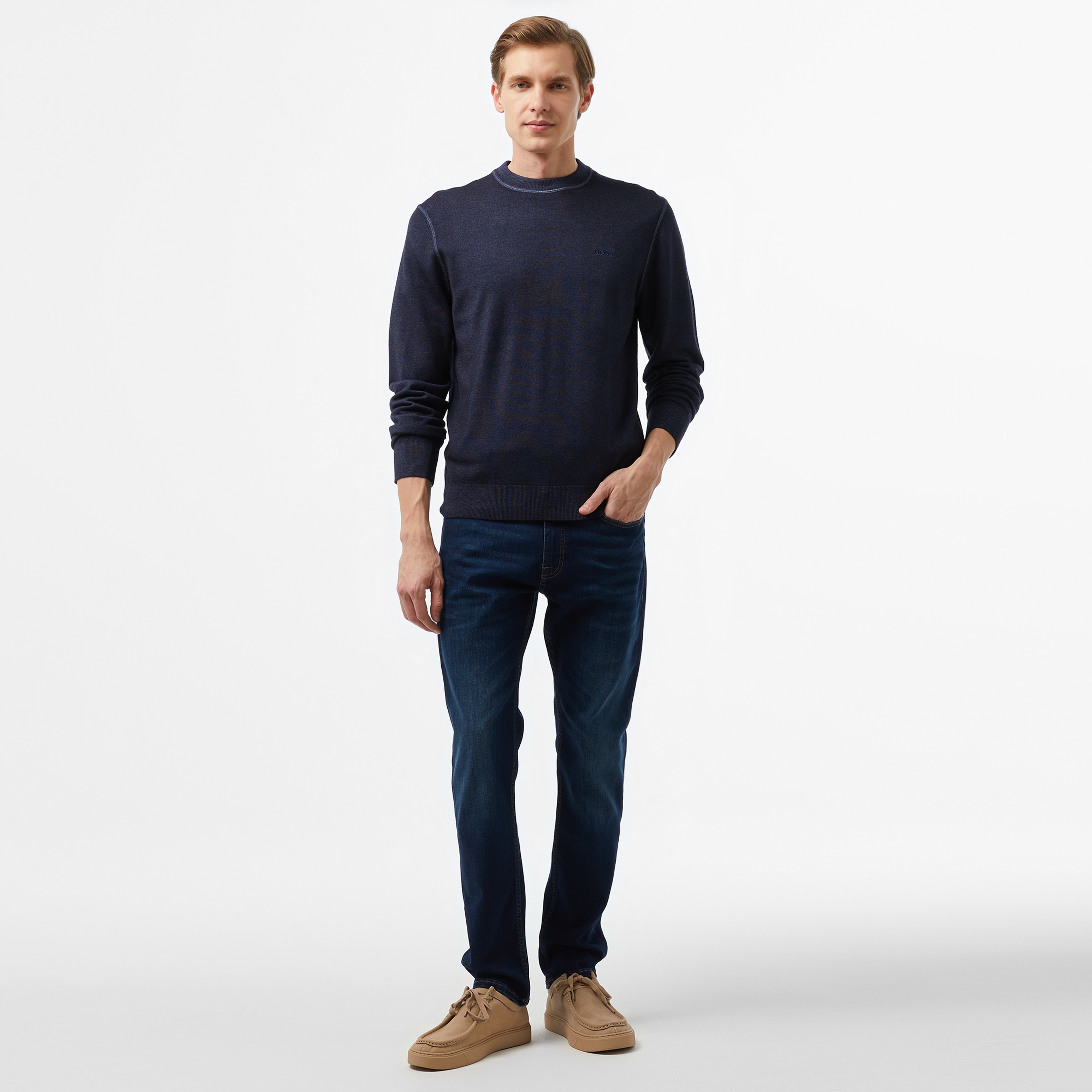 Boss Erkek Mavi Kazak