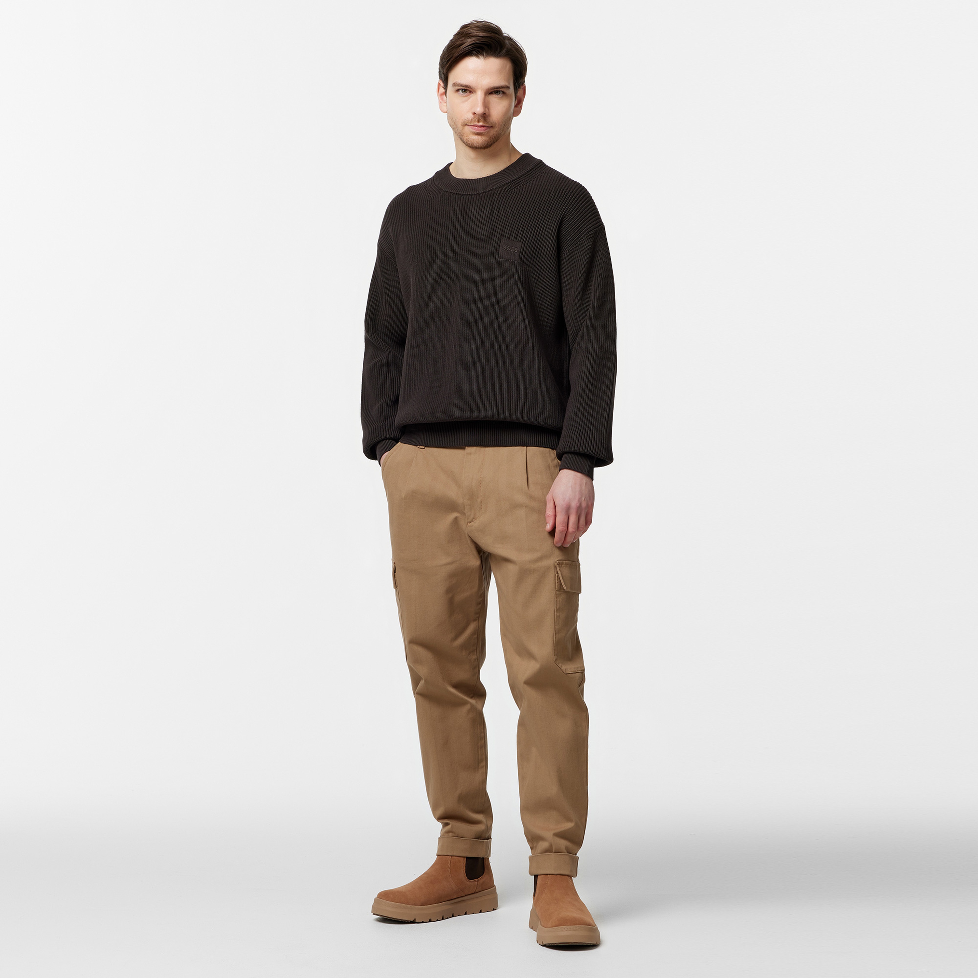 Boss Erkek Kahverengi Kazak