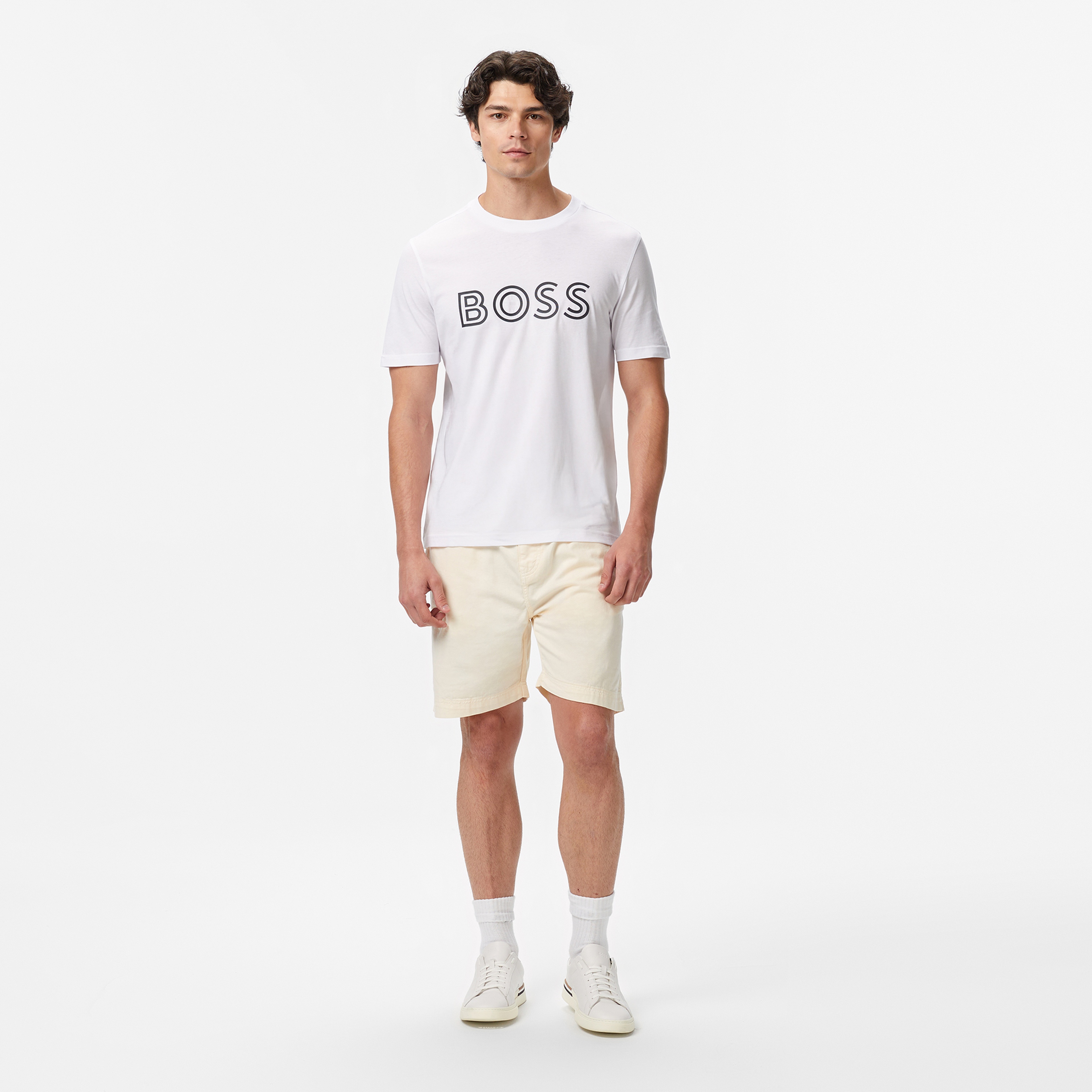 Boss Erkek Beyaz T-Shirt
