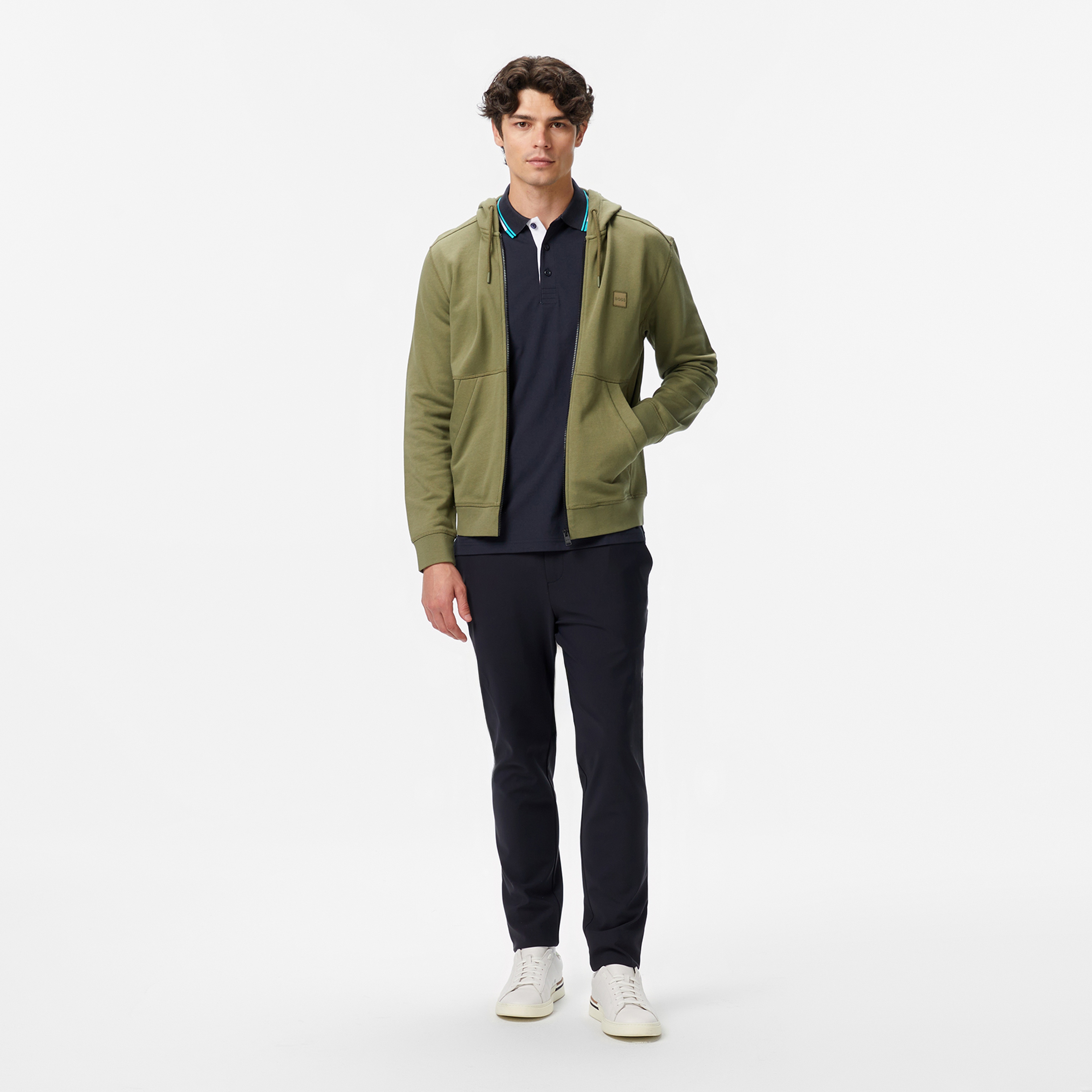 Boss Erkek Yeşil Sweatshirt