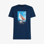 Tommy Hilfiger Erkek Mavi T-Shirt