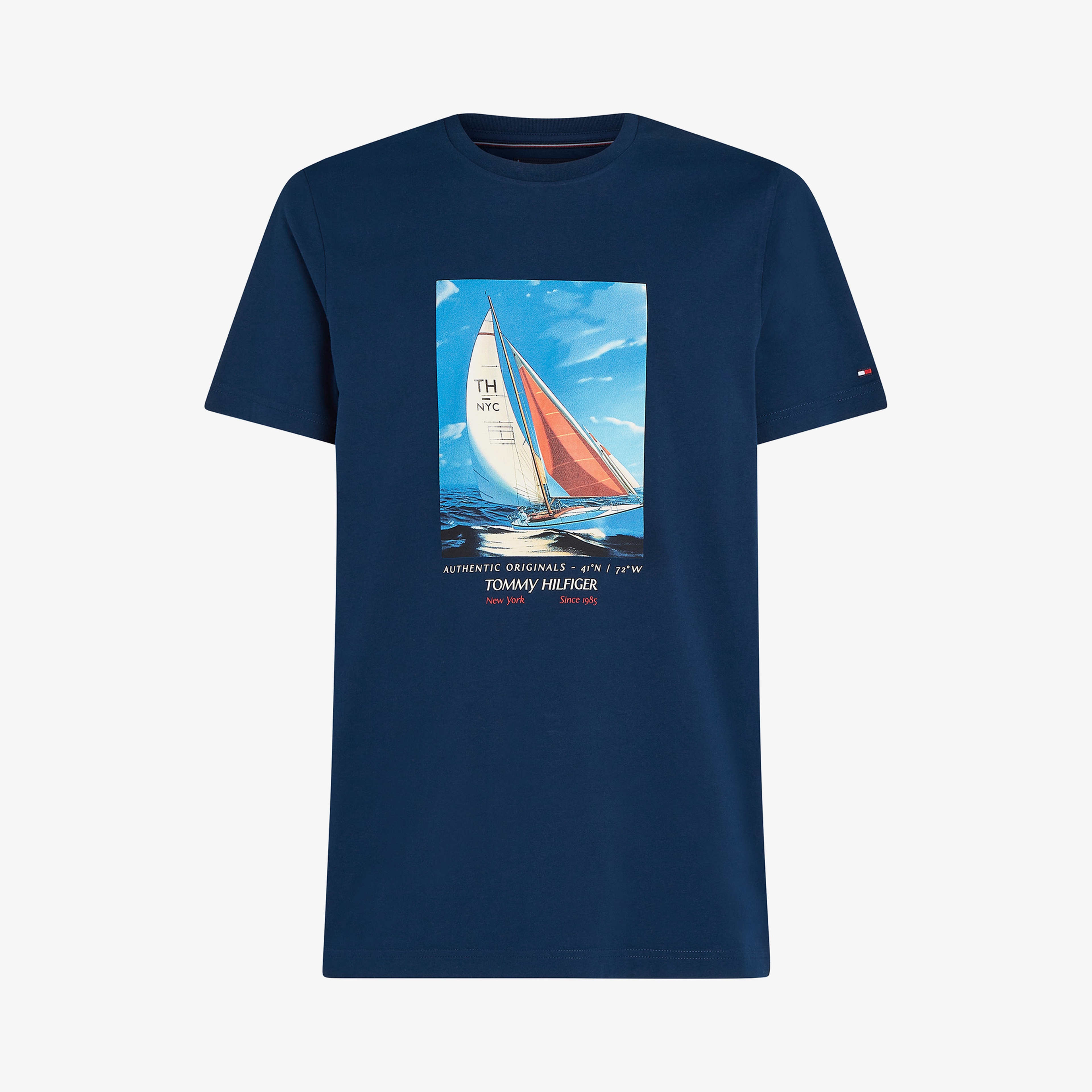 Tommy Hilfiger Erkek Mavi T-Shirt