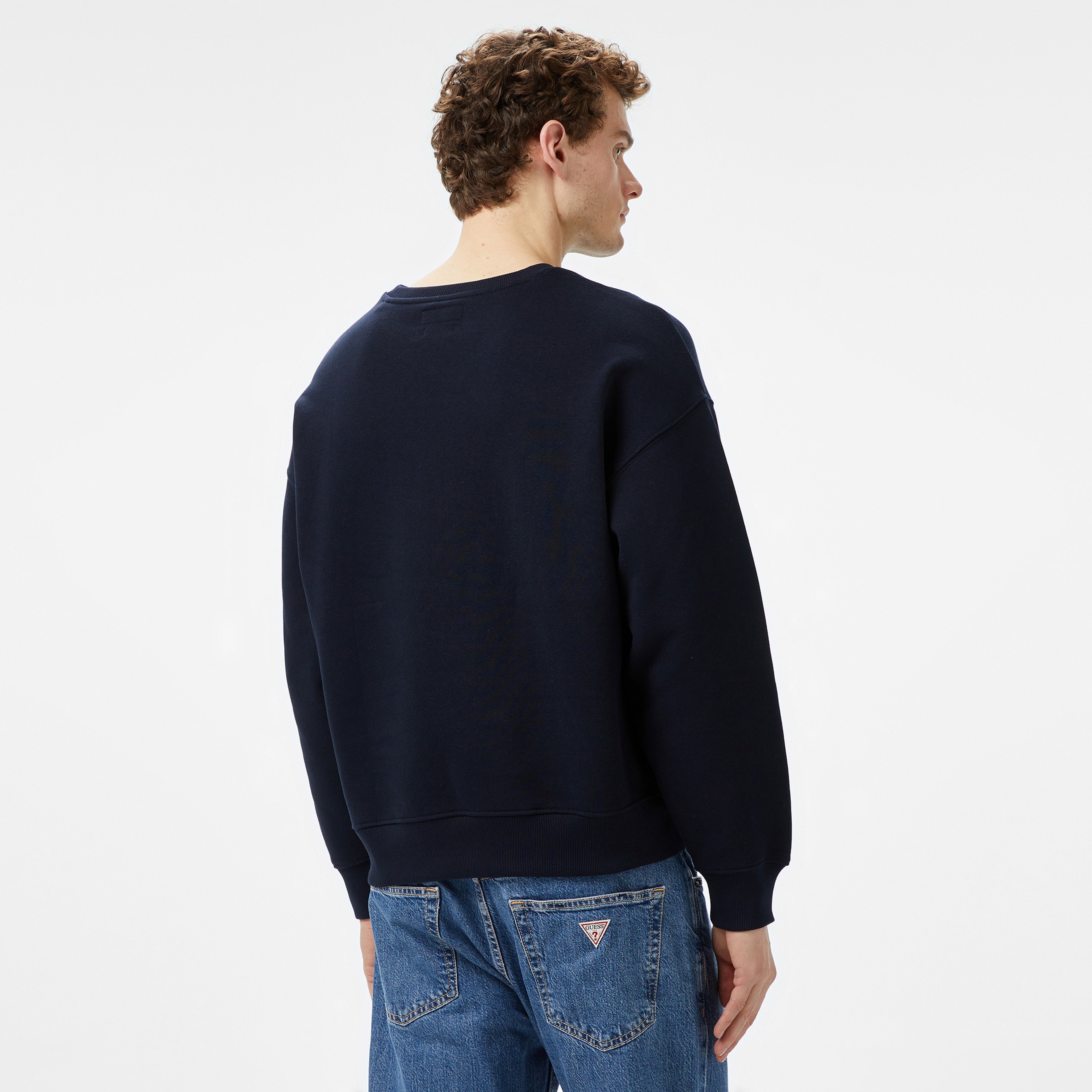 Guess Erkek Lacivert Sweatshirt