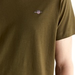 GANT Erkek Yeşil Regular Fit Bisiklet Yaka T-shirt