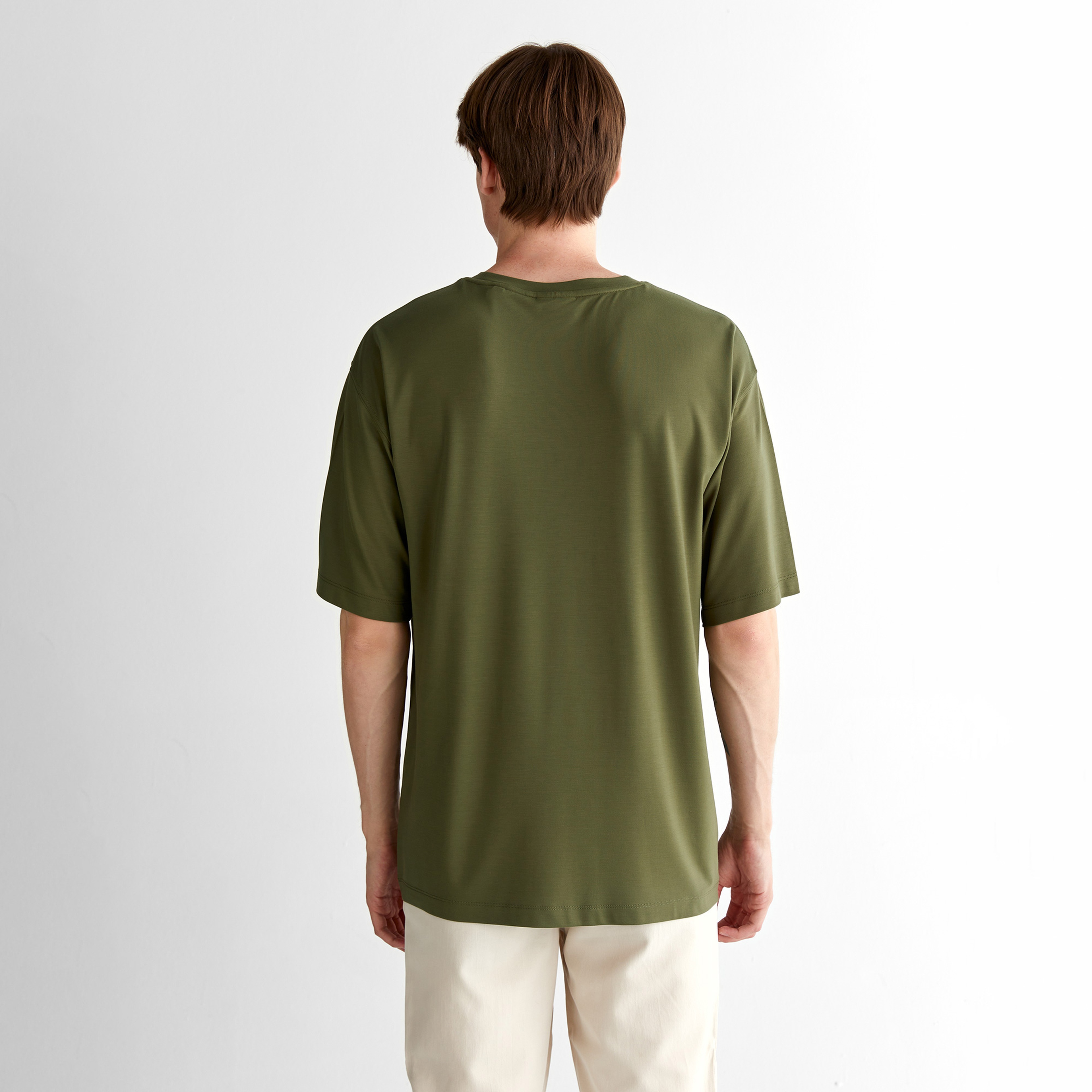 GANT Erkek Yeşil Relaxed Fit Bisiklet Yaka Logolu T-Shirt