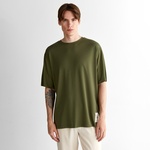 GANT Erkek Yeşil Relaxed Fit Bisiklet Yaka Logolu T-Shirt