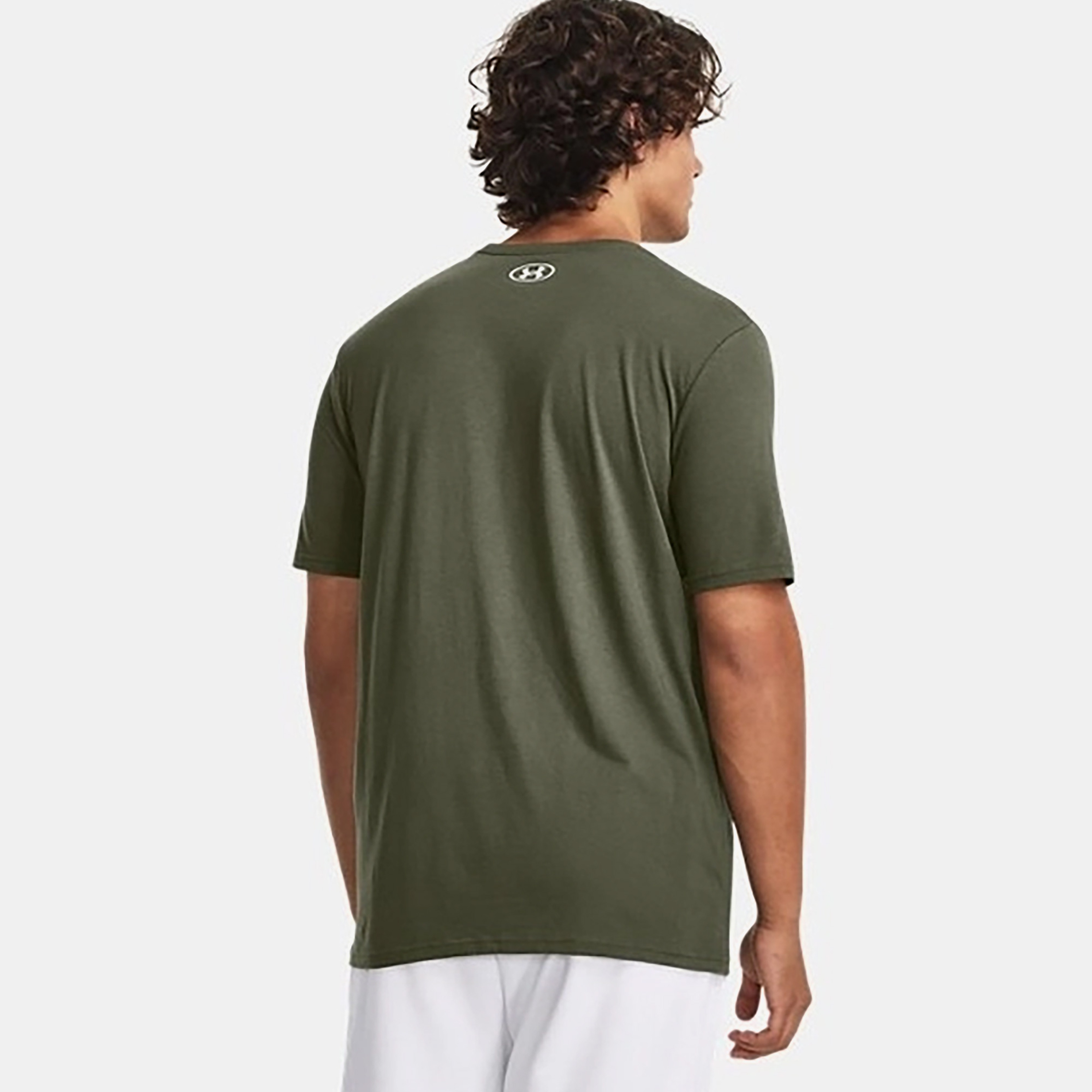 Under Armour Camo Chest Stripe Ss Erkek Yeşil T-Shirt
