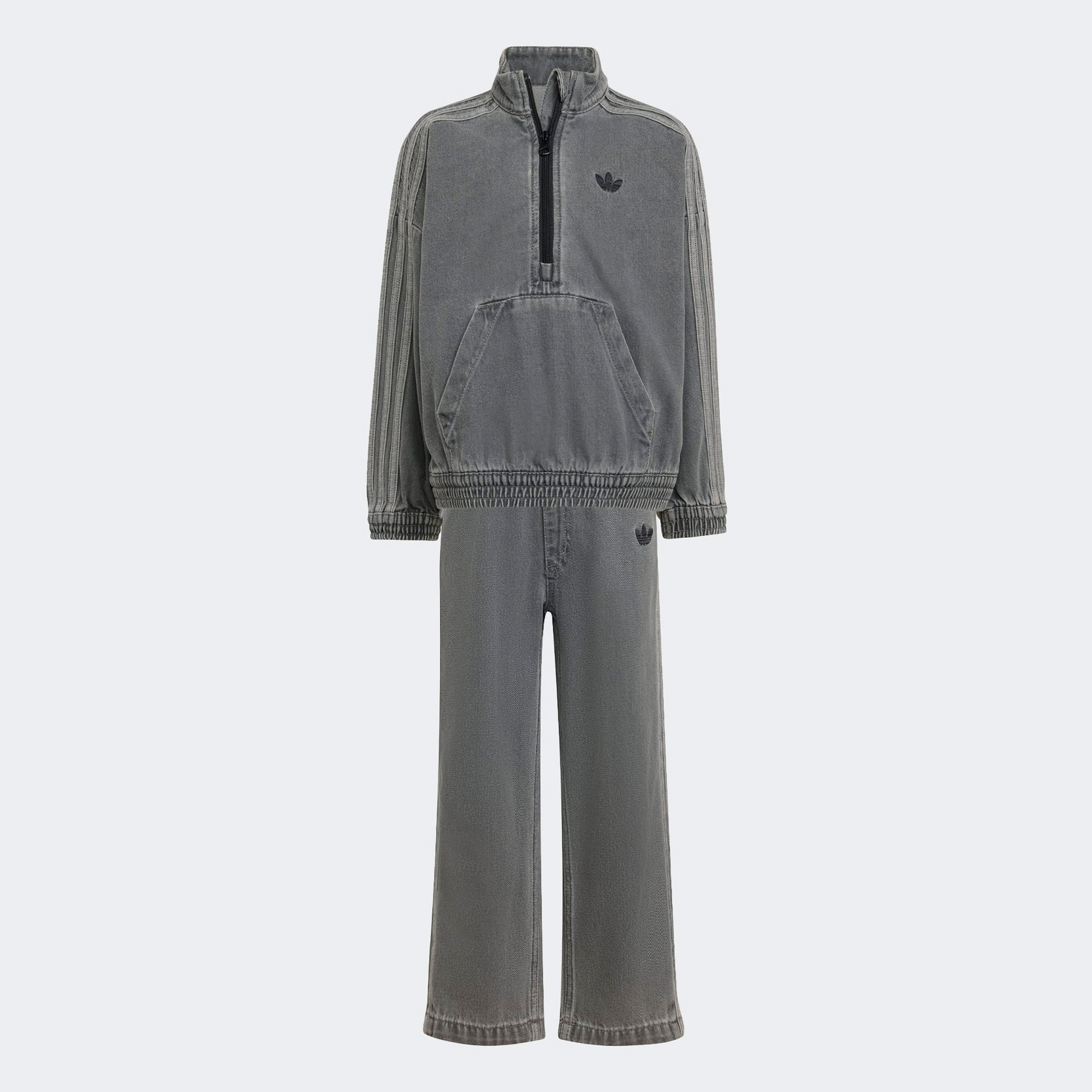 adidas Denim Crew Set Çocuk Gri Eşofman Takımı