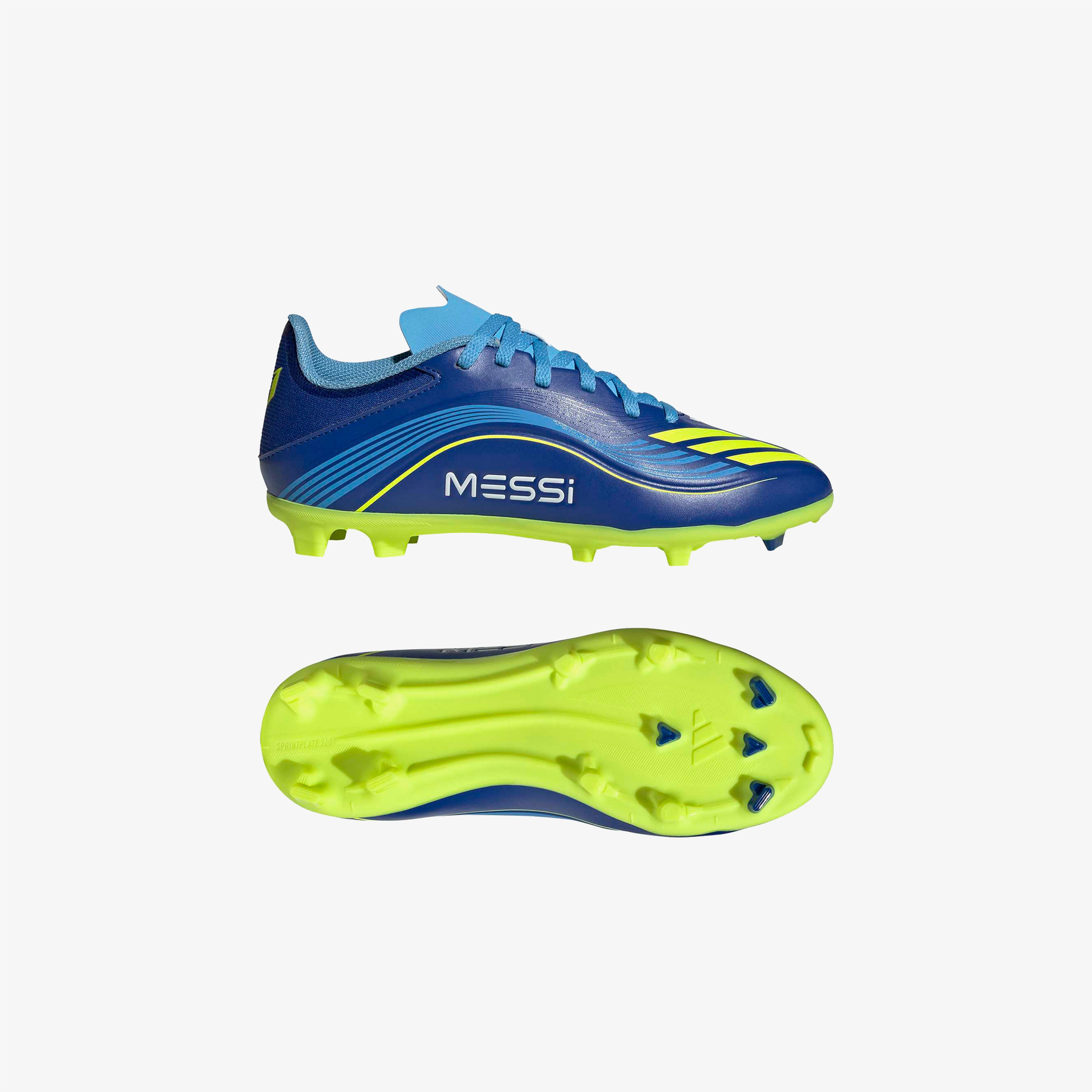 adidas F50 Messi Essential League Fg/Mg Çocuk Mavi Krampon