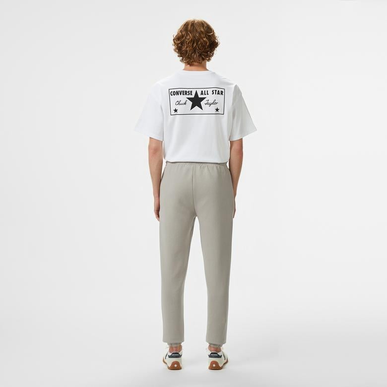 Converse Star Chevron Baskılı Erkek Oversize Fit Gri Eşofman Altı